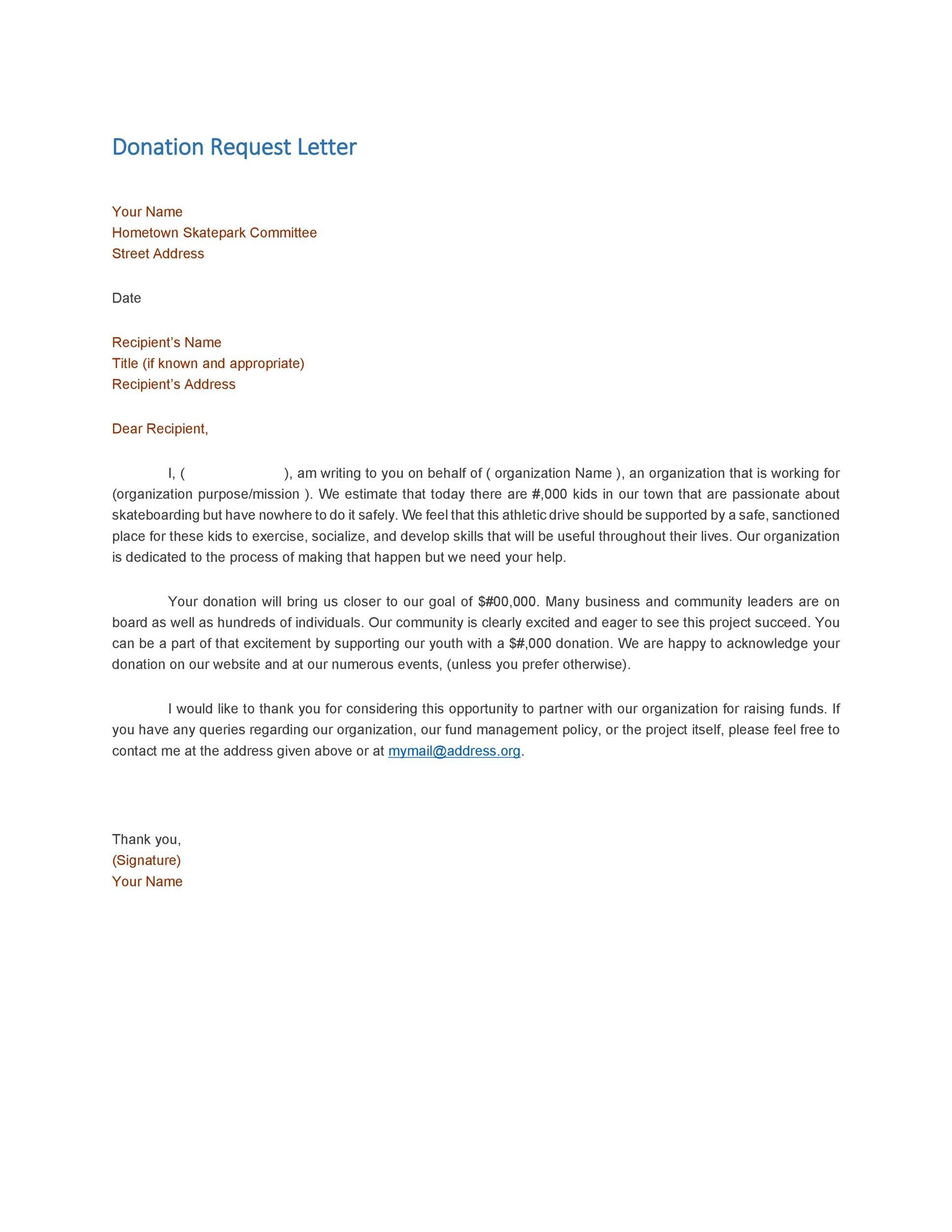 Sample Donation Request Letter For Non Profit Pdf from templatelab.com