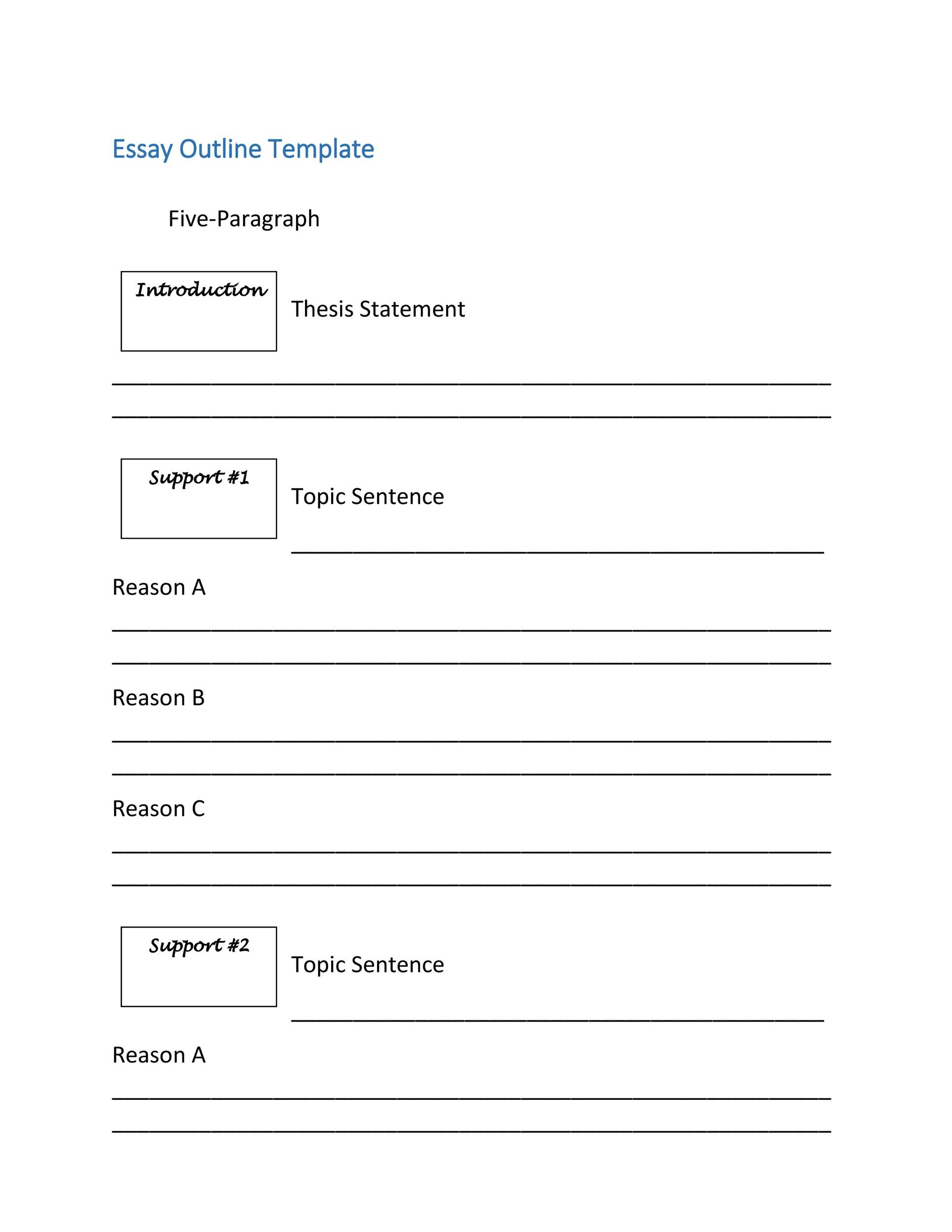 example of outline for essay