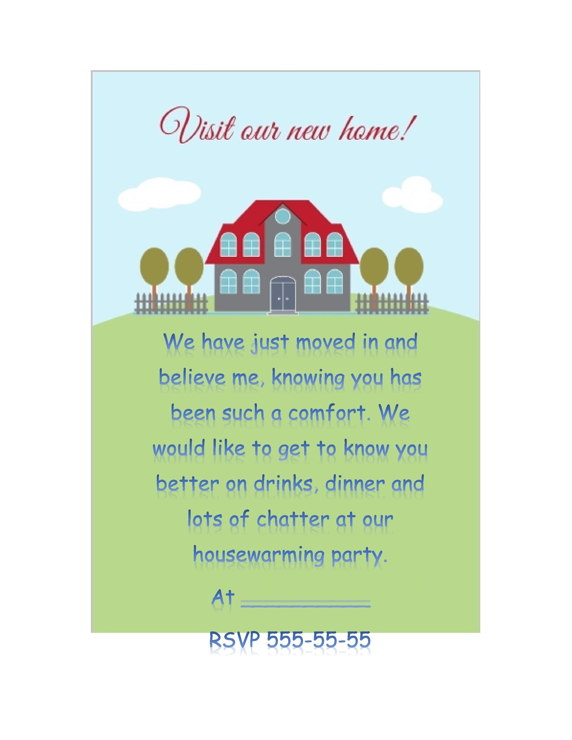 Housewarming Invitation Sample