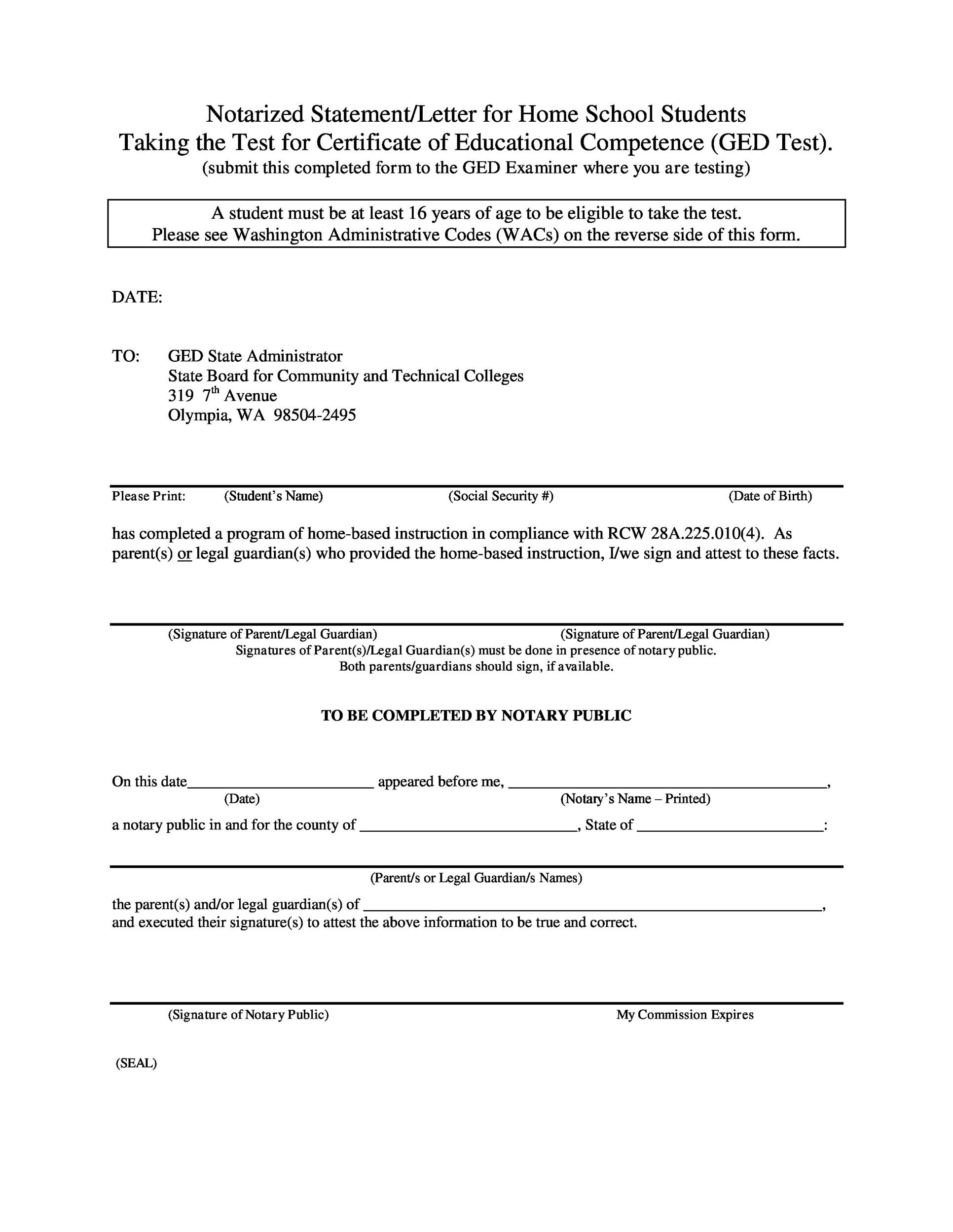 Free Notarized Letter Template 05