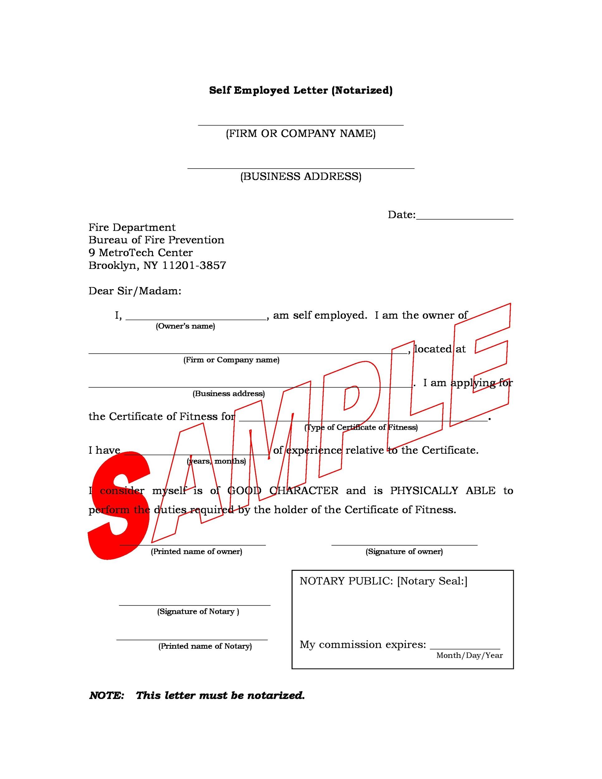 Free Notarized Letter Template 10