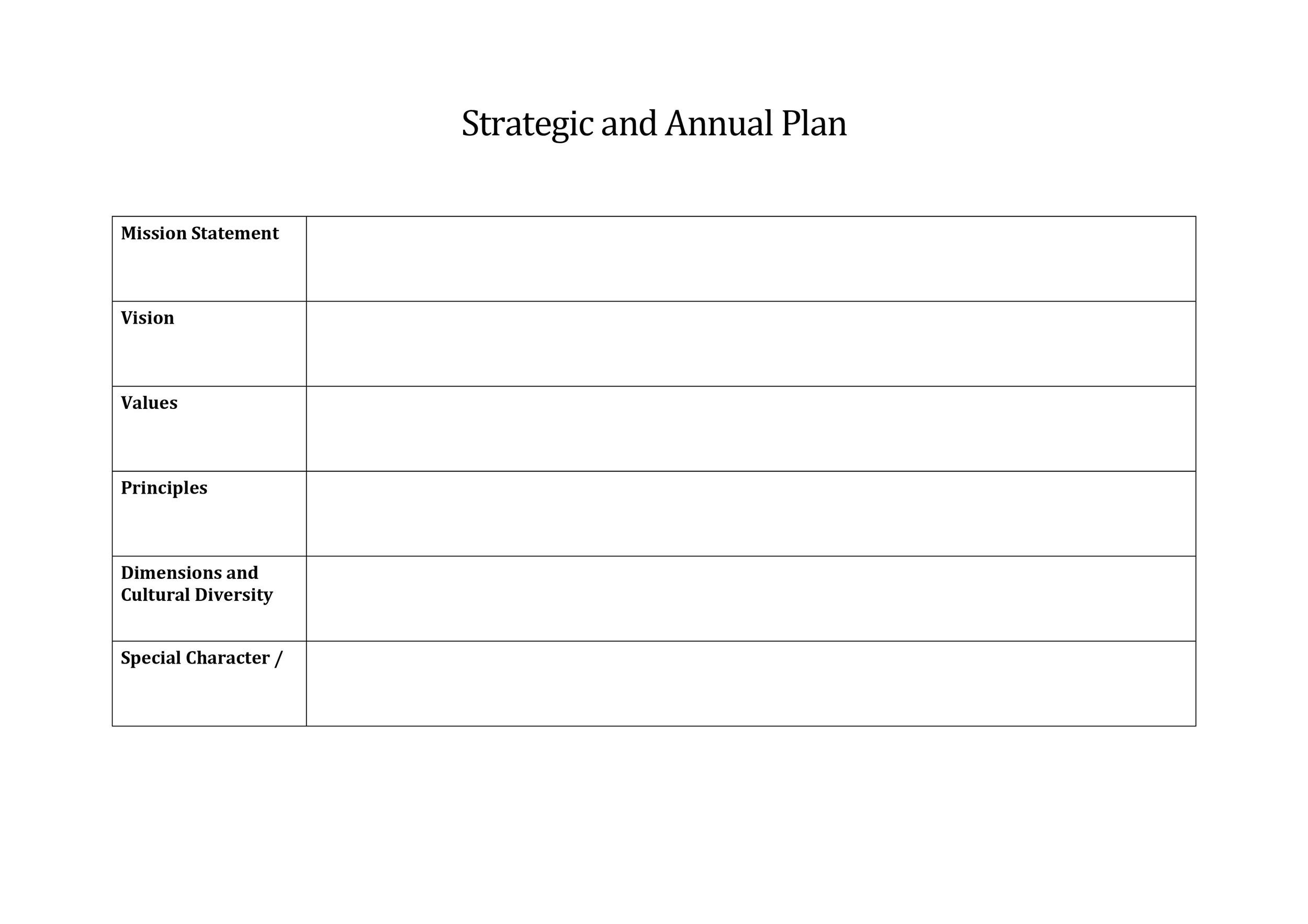 Free Strategic Plan Template 23