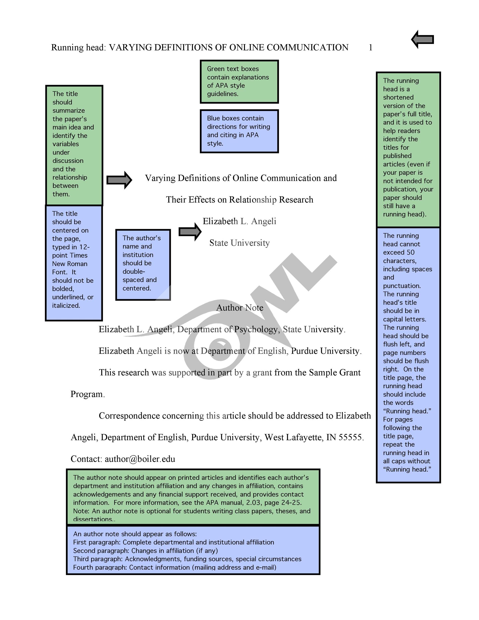 free downloadable templates for apa format papers