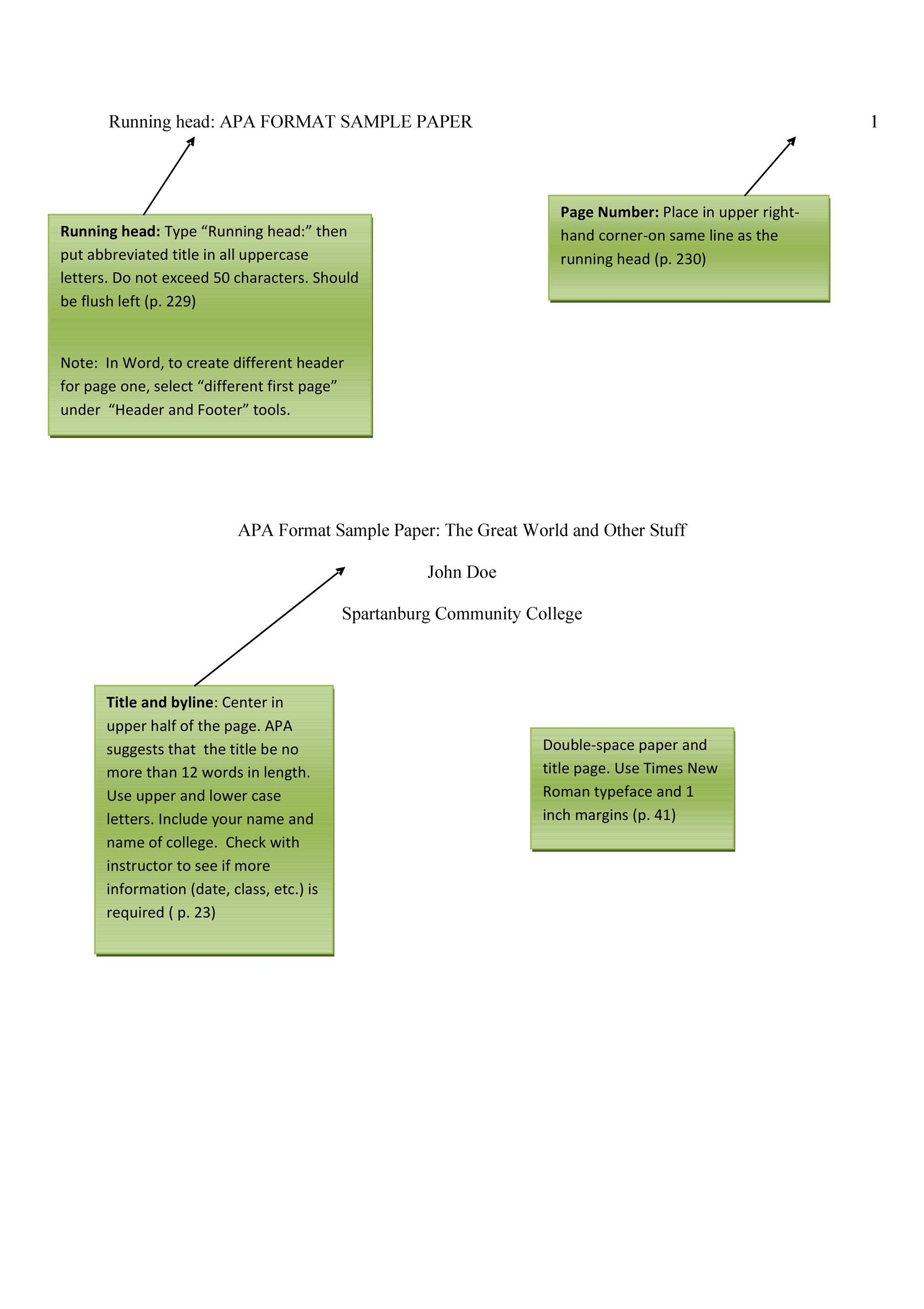 Apa Table Template Word | Business Design Layout Templates