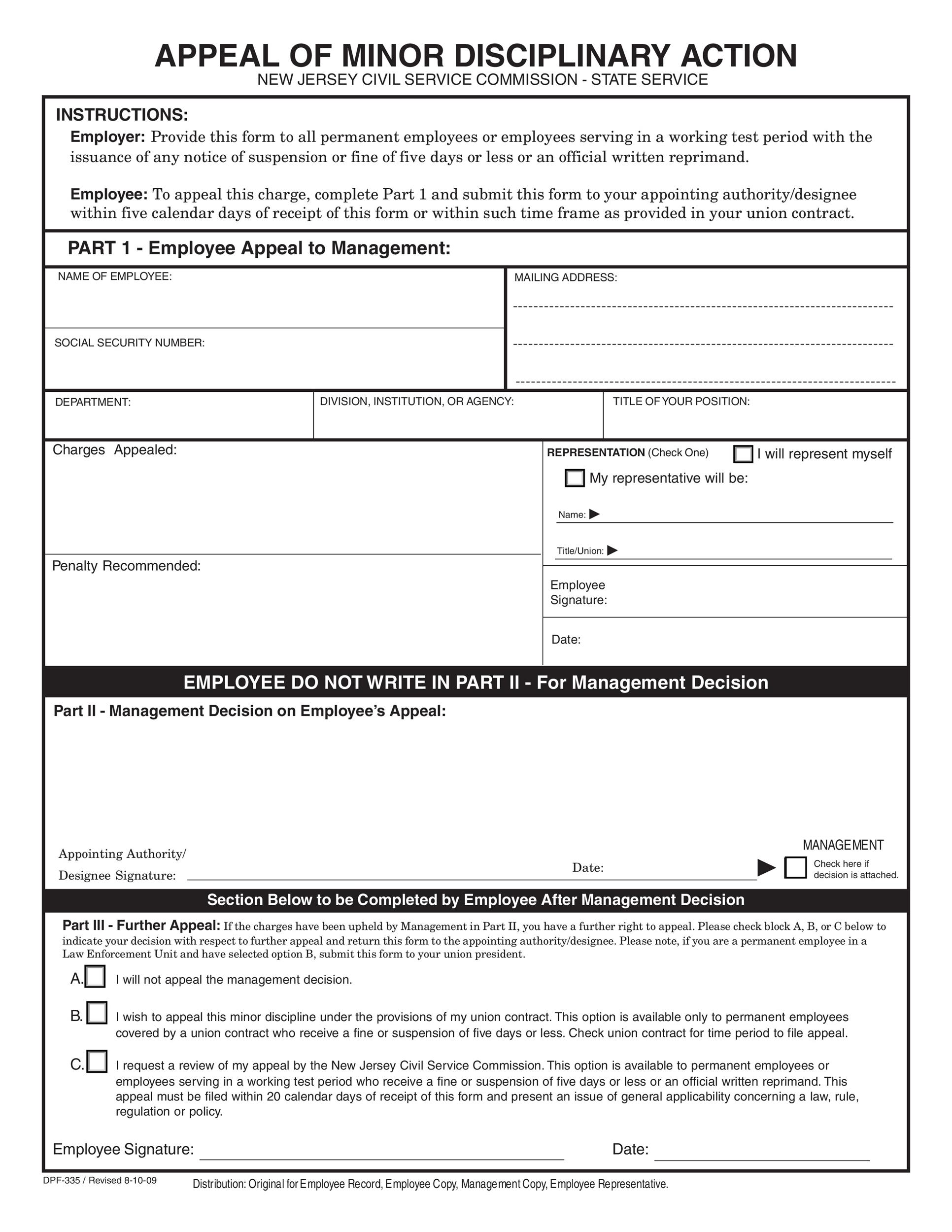 Free Employee write up form 21