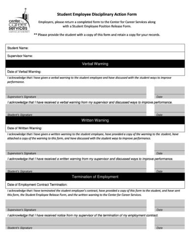 Employee Write Up Forms