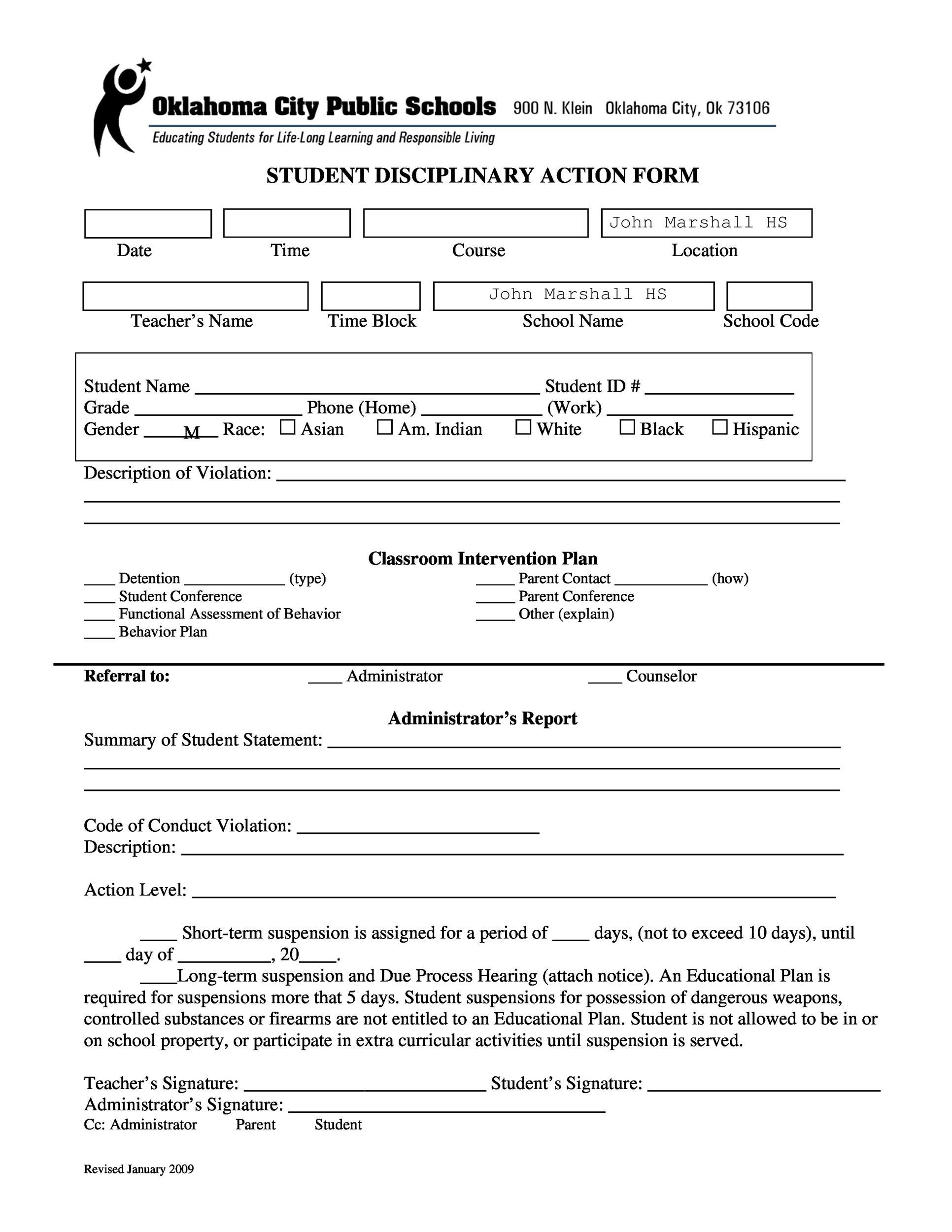 46 Effective Employee Write Up Forms [ Disciplinary