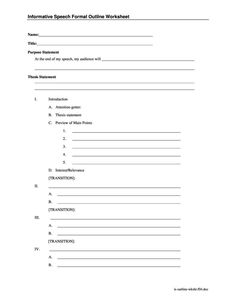 presentation outline template pdf