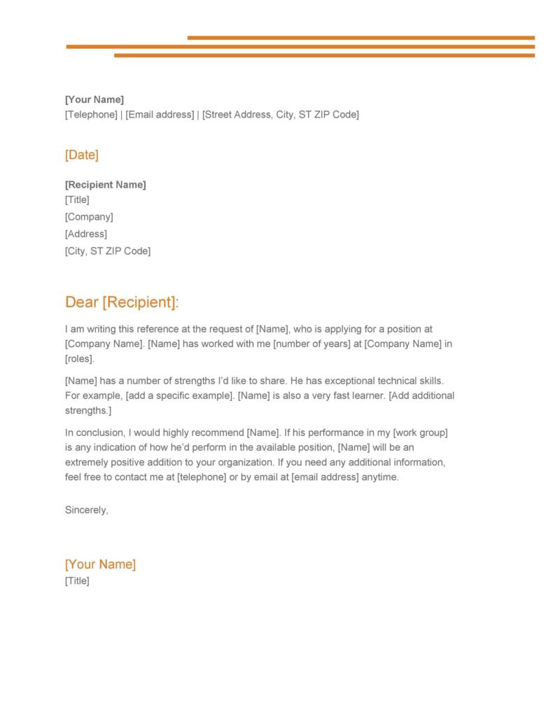 43 FREE Letter of Recommendation Templates & Samples
