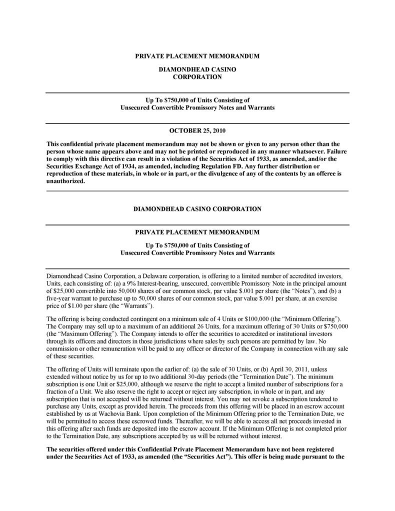 40 Private Placement Memorandum Templates Word PDF 40 private placement memorandum templates word pdf