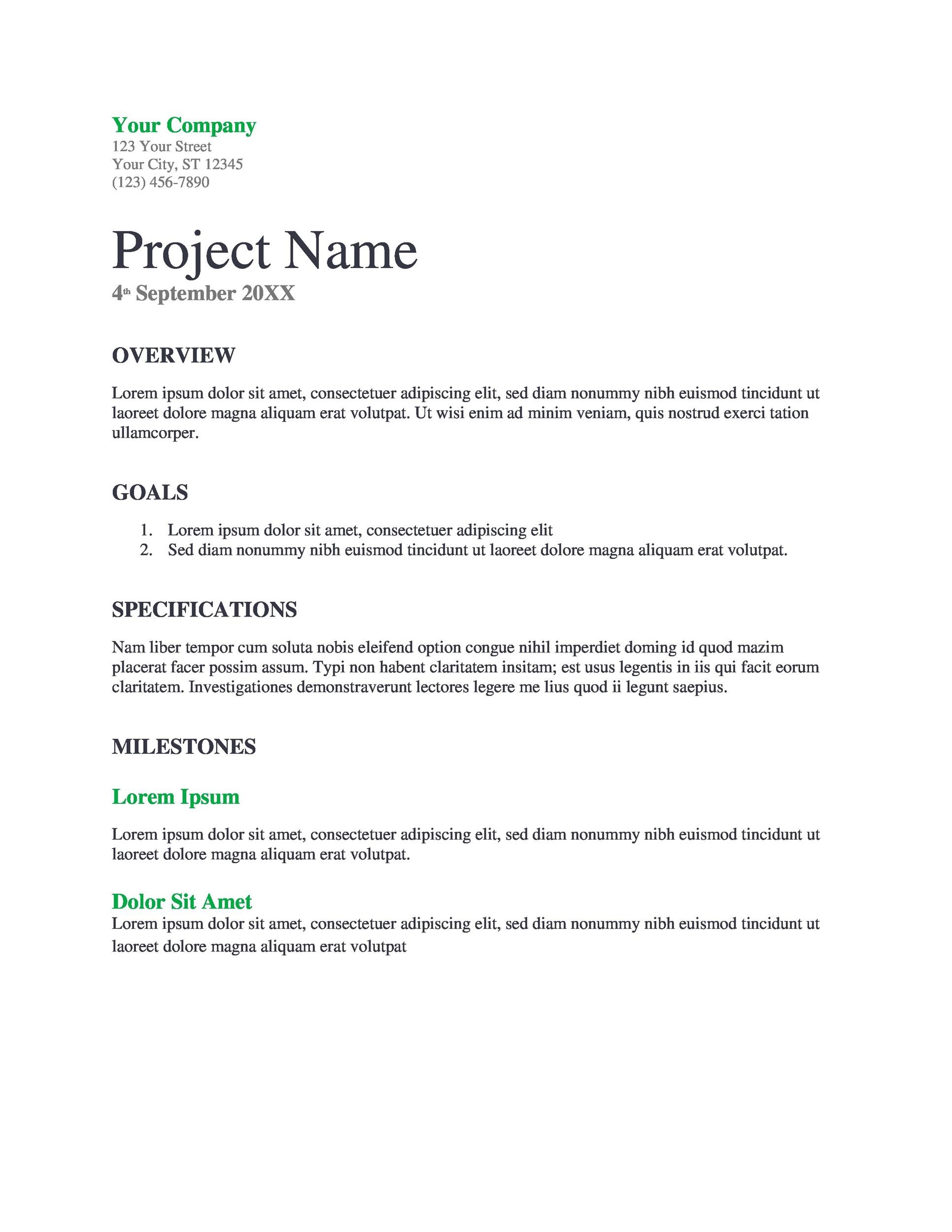 Project Proposal Template Project Proposal Template Proposal 