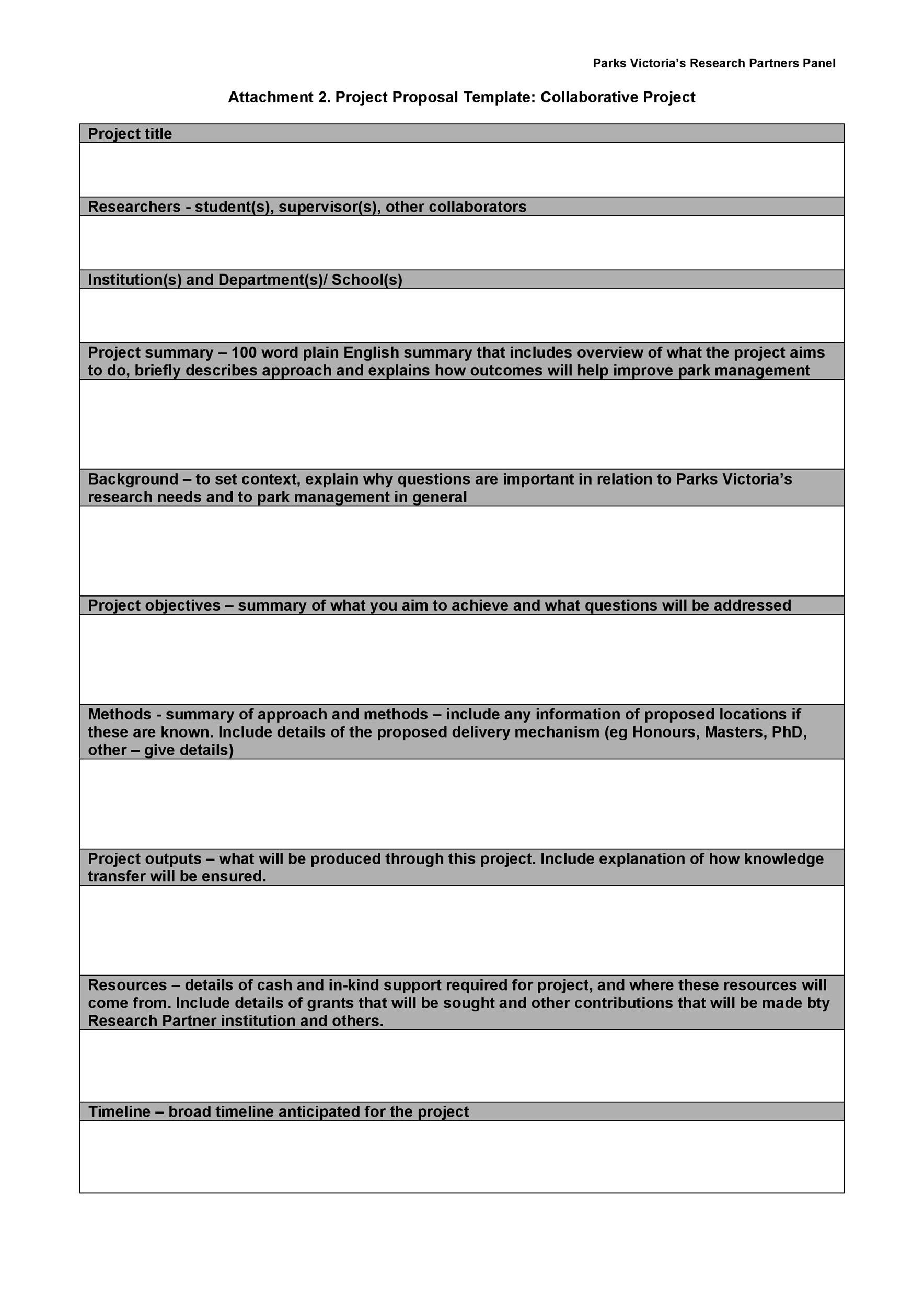 Free Project Proposal Template 18