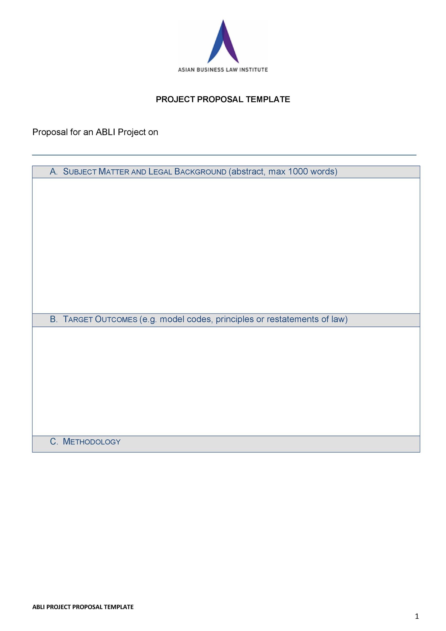 Free Project Proposal Template 26