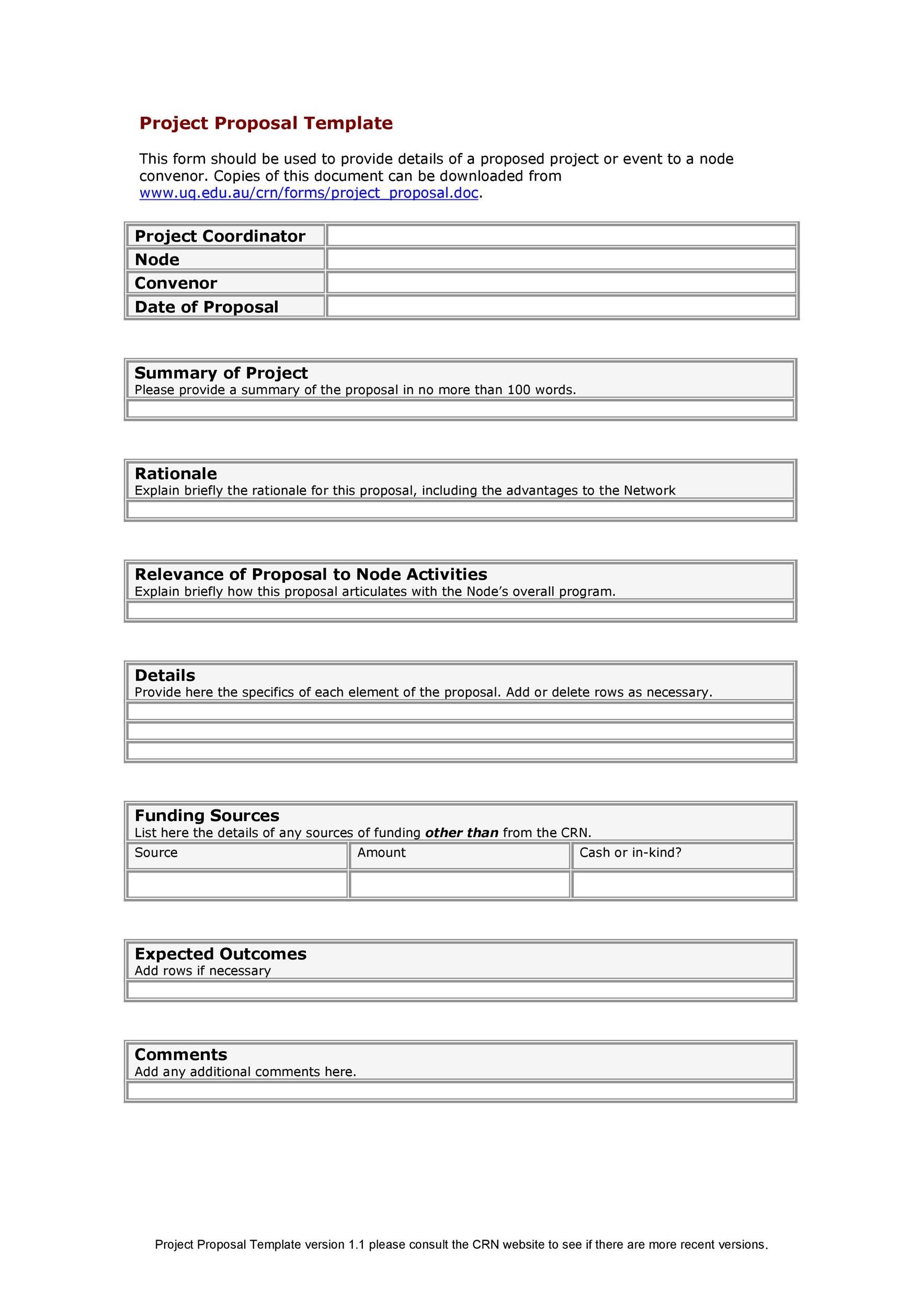 Free Project Proposal Template 33