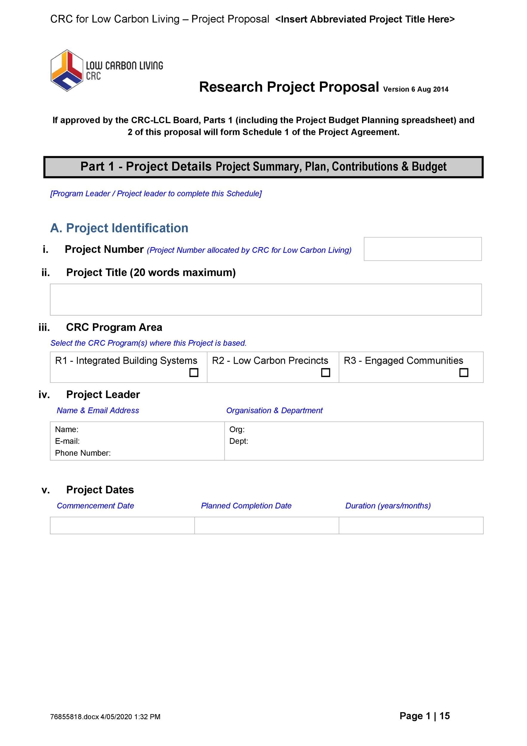 Project Proposal Template Download Printable Pdf Templateroller Pharmakon Dergi