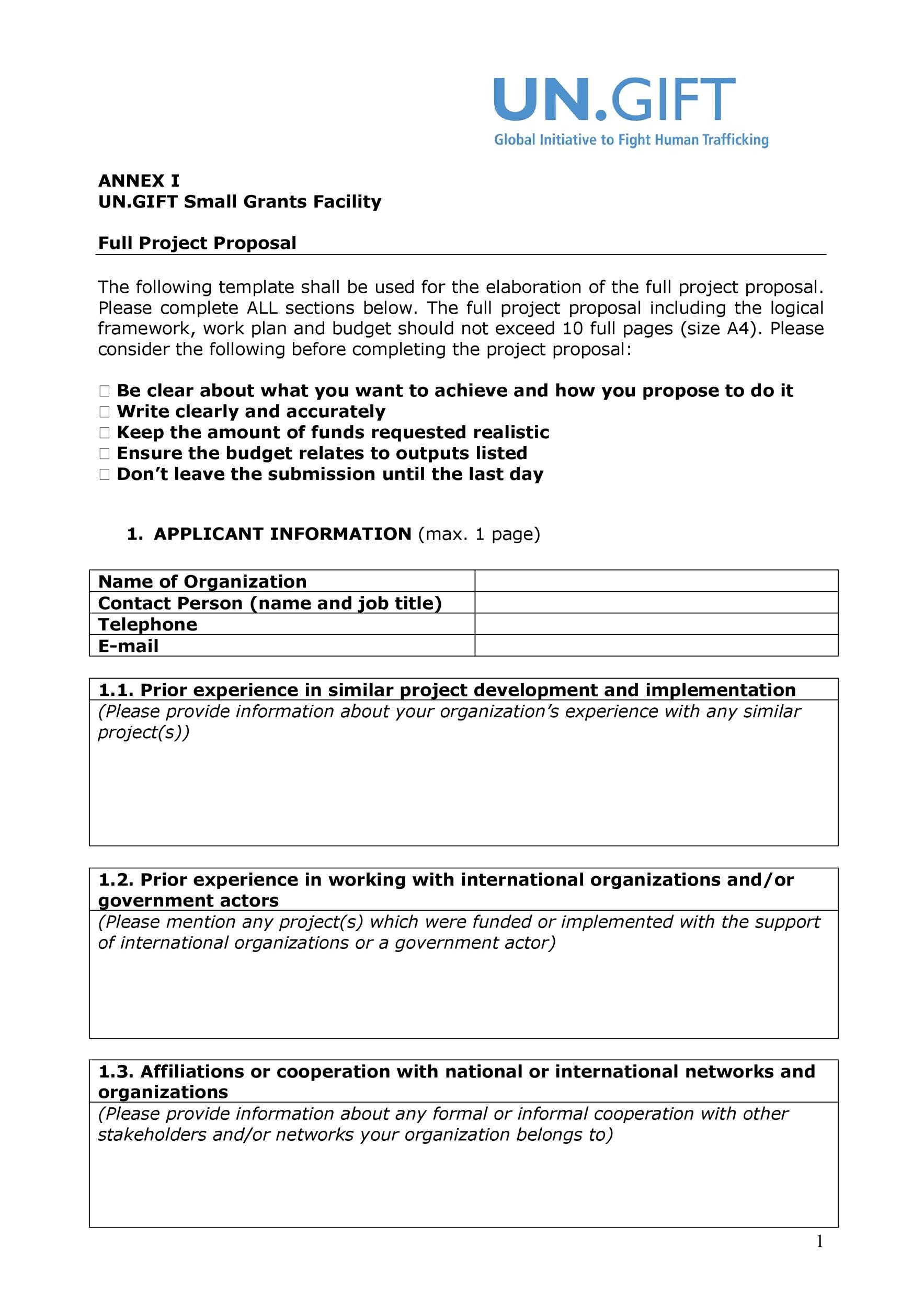 Free Project Proposal Template 40