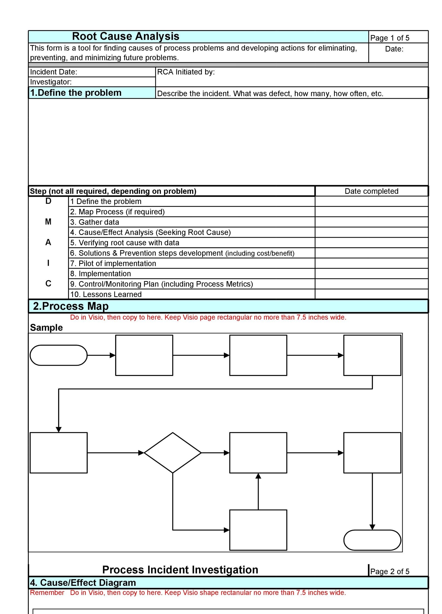 Free Root Cause Analysis Template 19