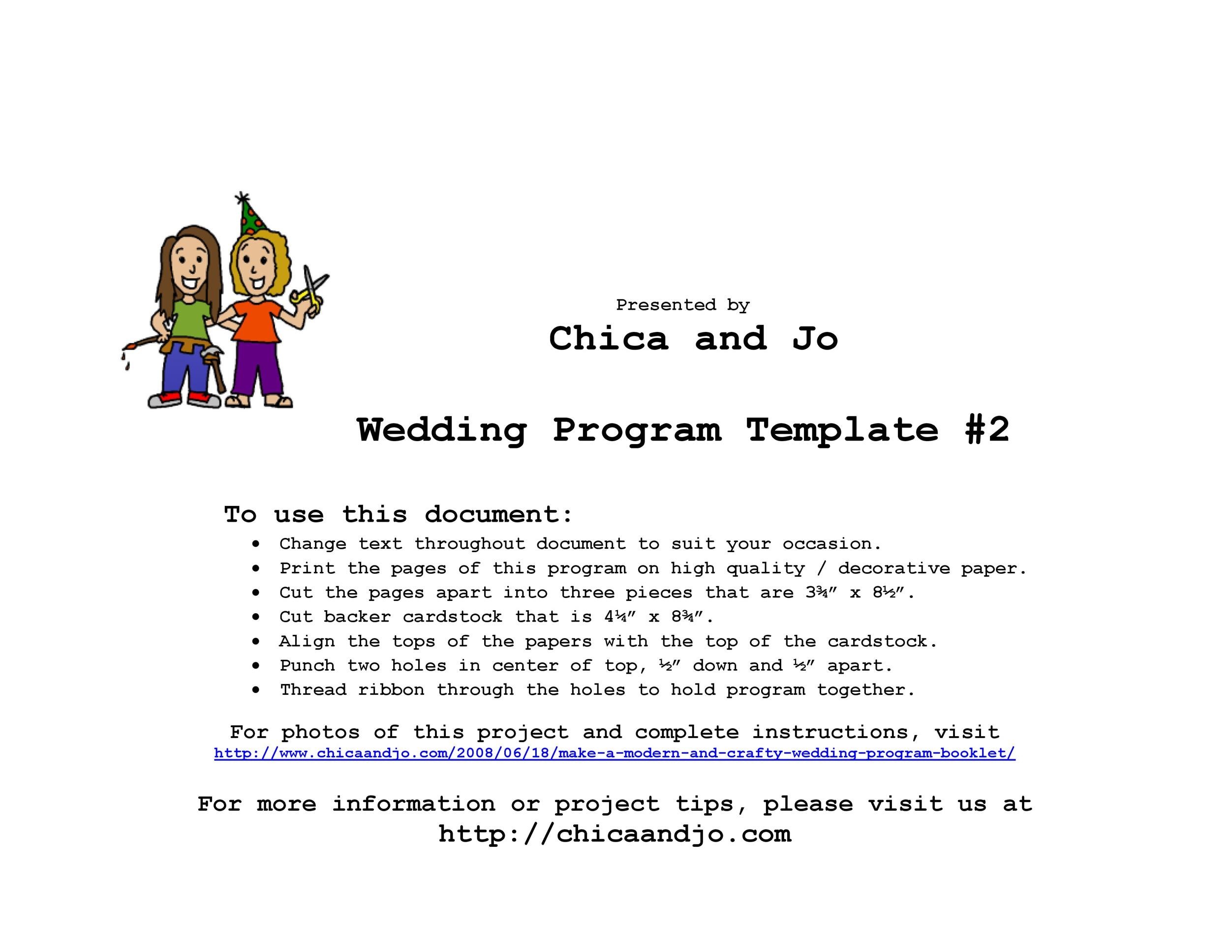 Free Wedding Program Template 10