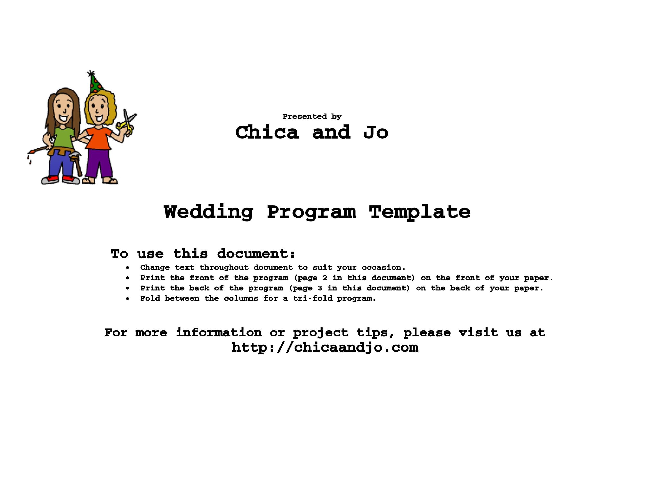 Free Wedding Program Template 16