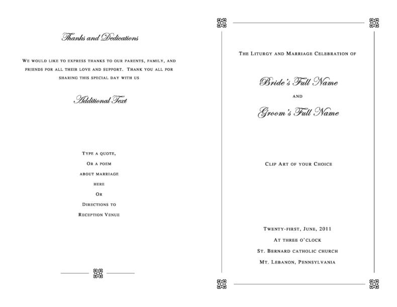 41 Printable Wedding Program Examples & Templates