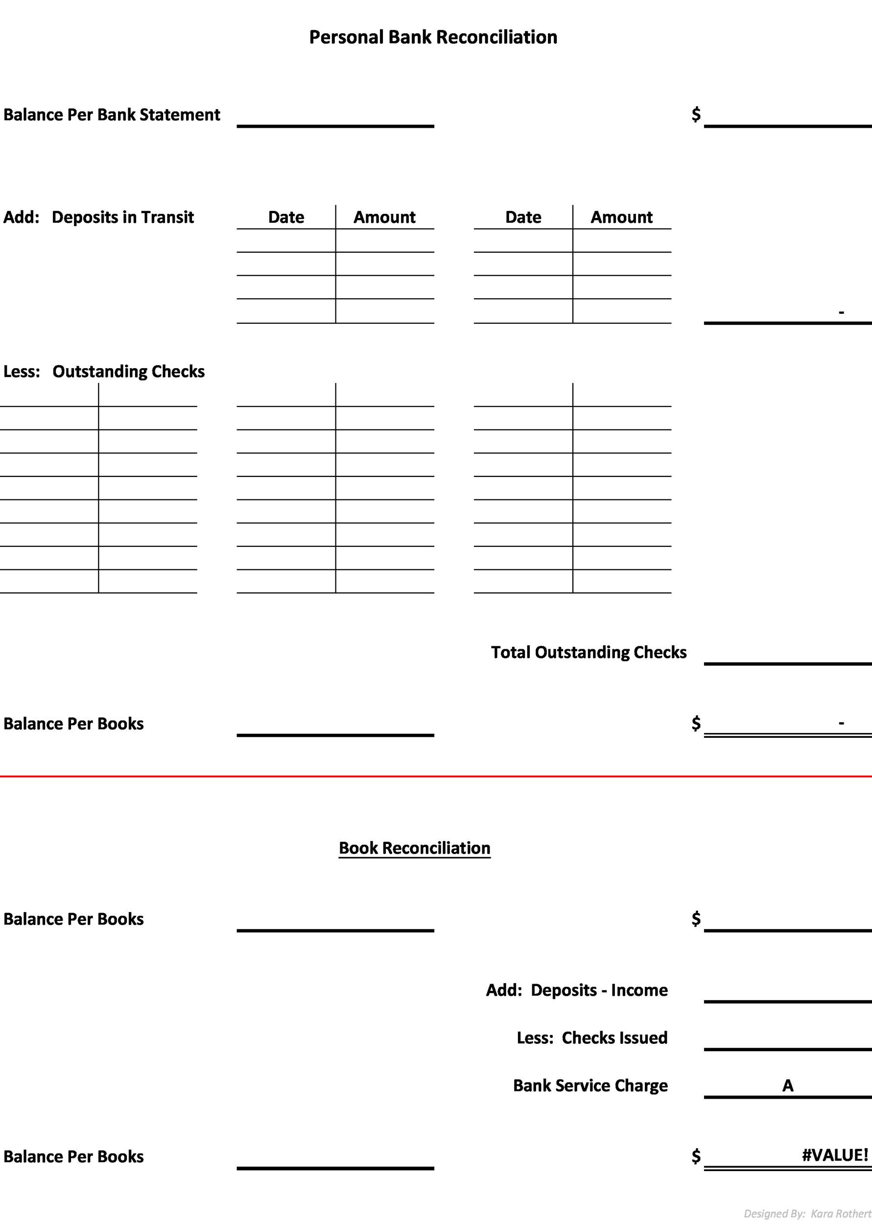 Free Bank Reconciliation Template 21