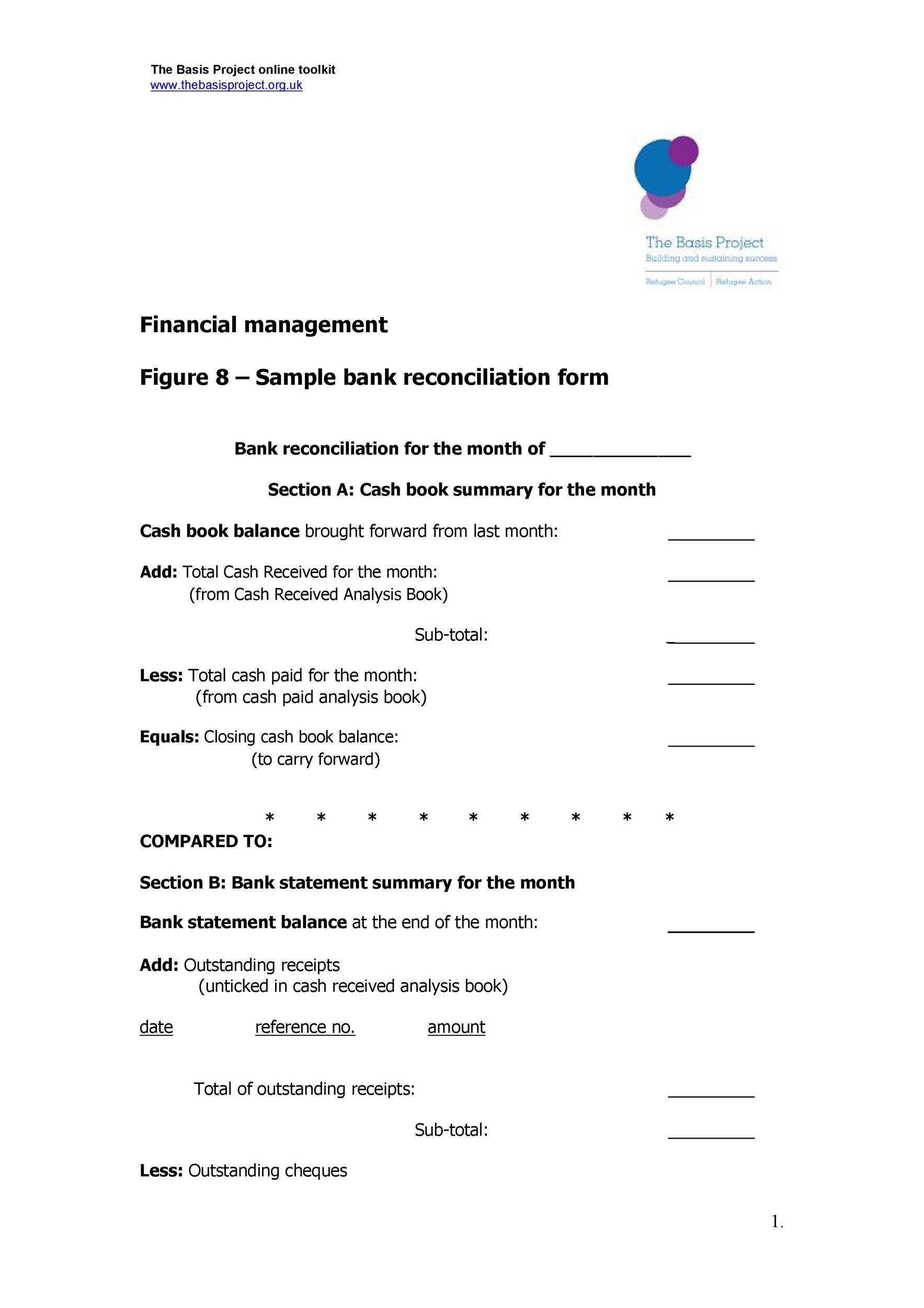 Free Bank Reconciliation Template 41
