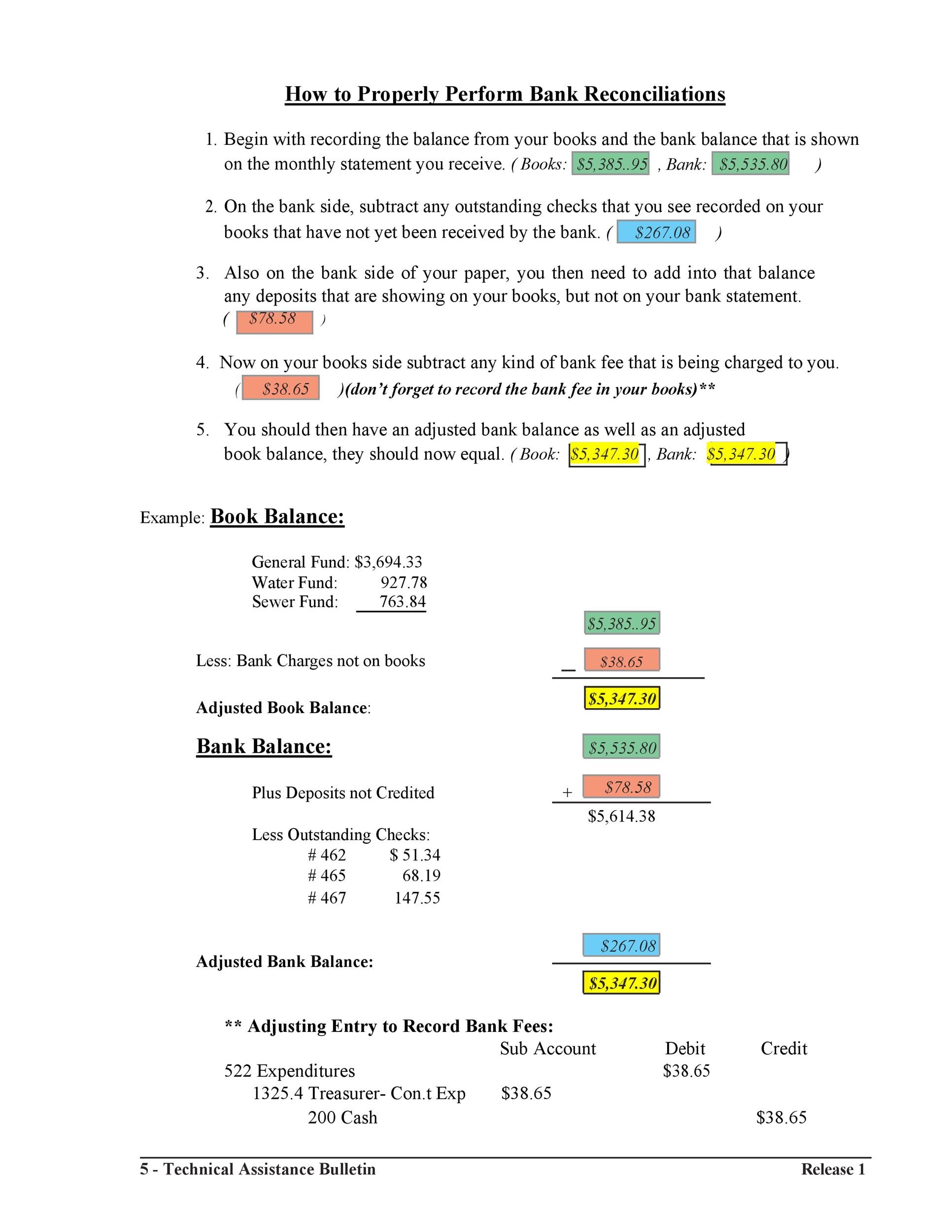 Free Bank Reconciliation Template 51