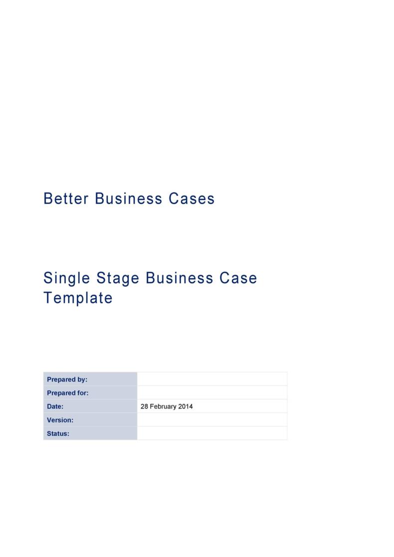 business case template australian government
