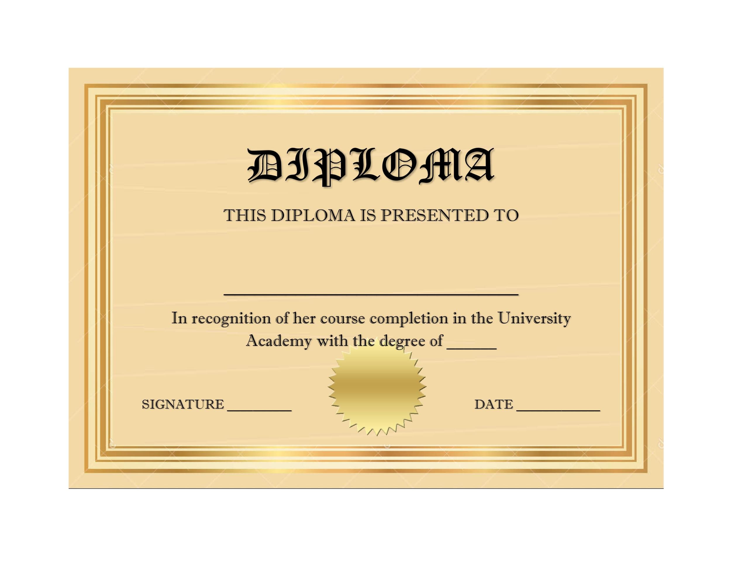 35 Real & Fake Diploma Templates (High school, College, Homeschool)