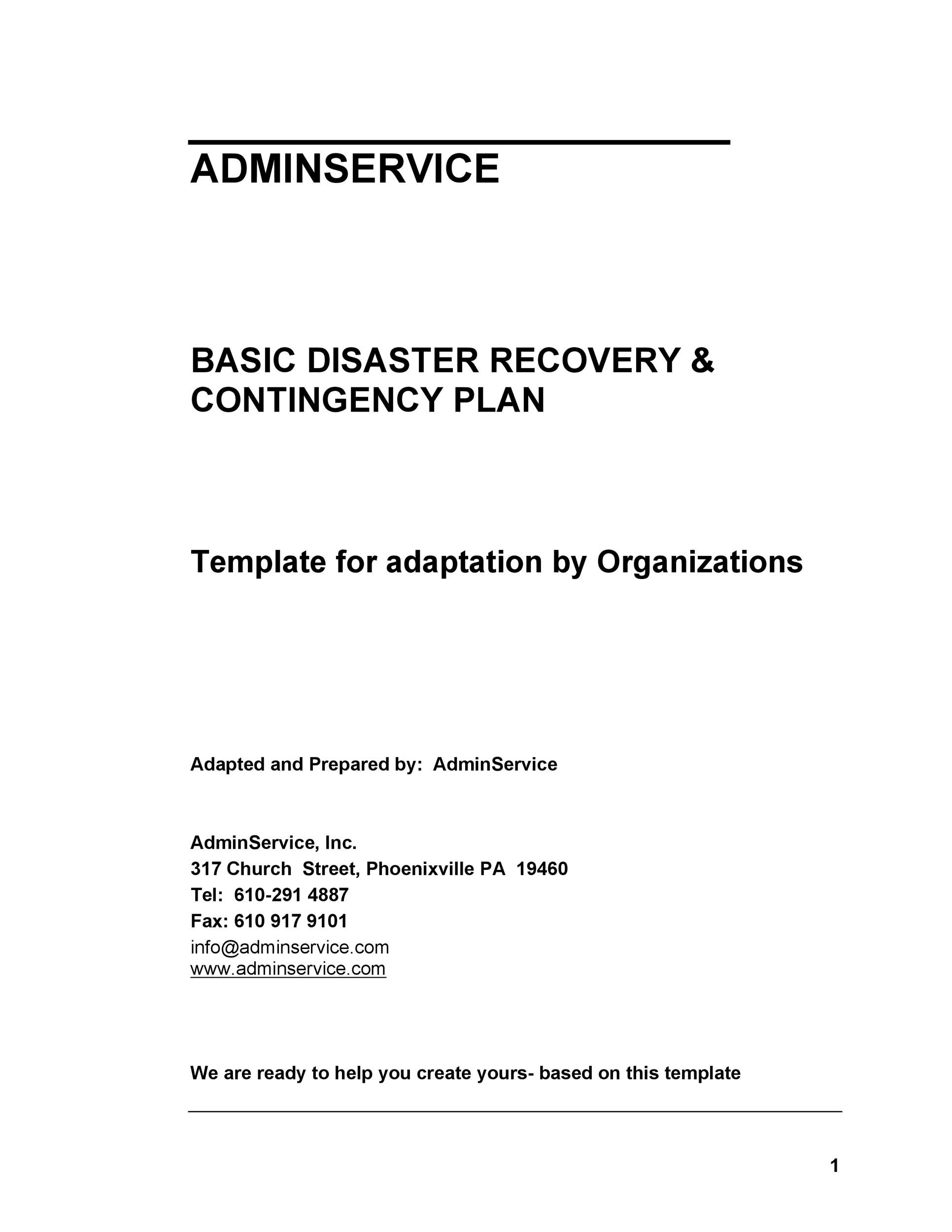 Free Disaster Recovery Plan Template 19