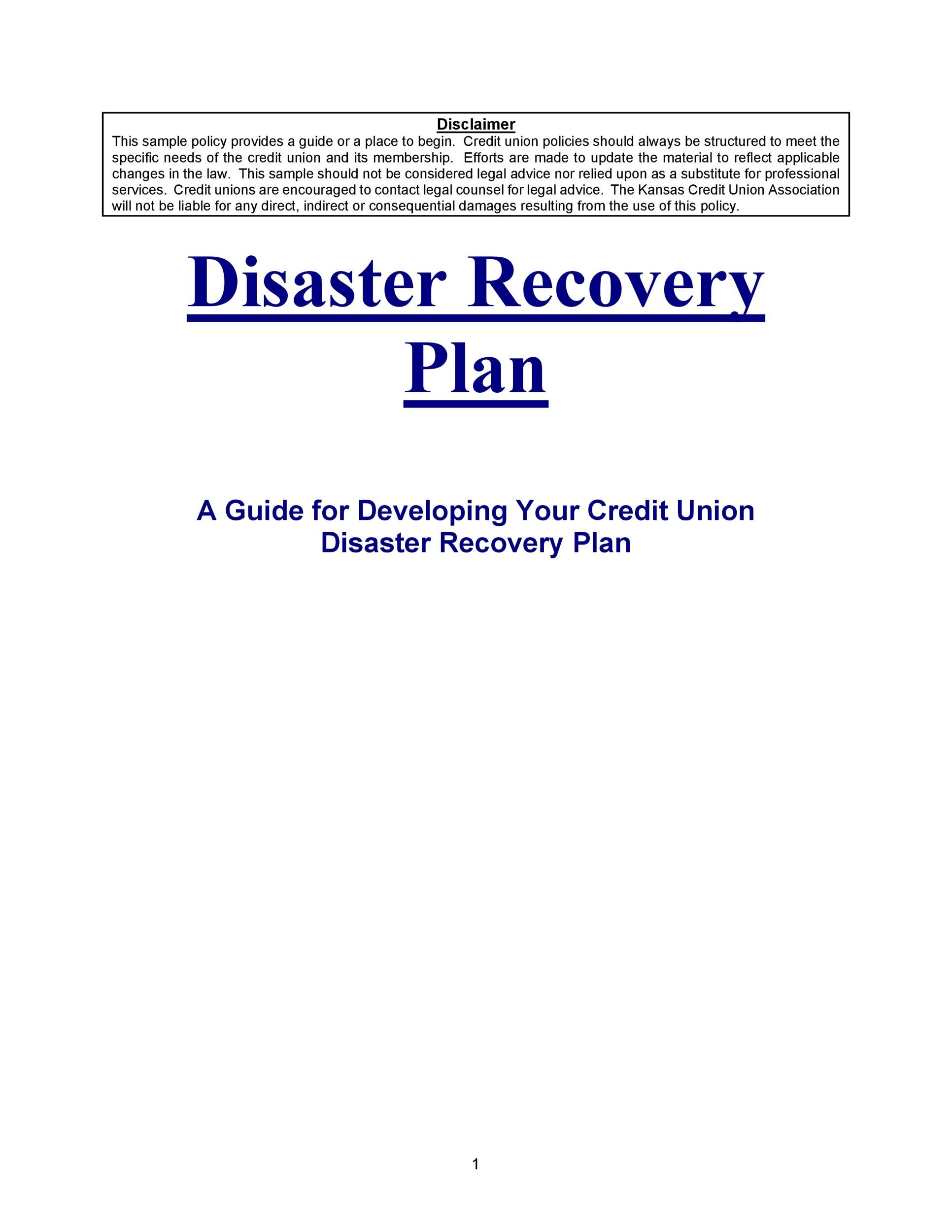 Free Disaster Recovery Plan Template 35