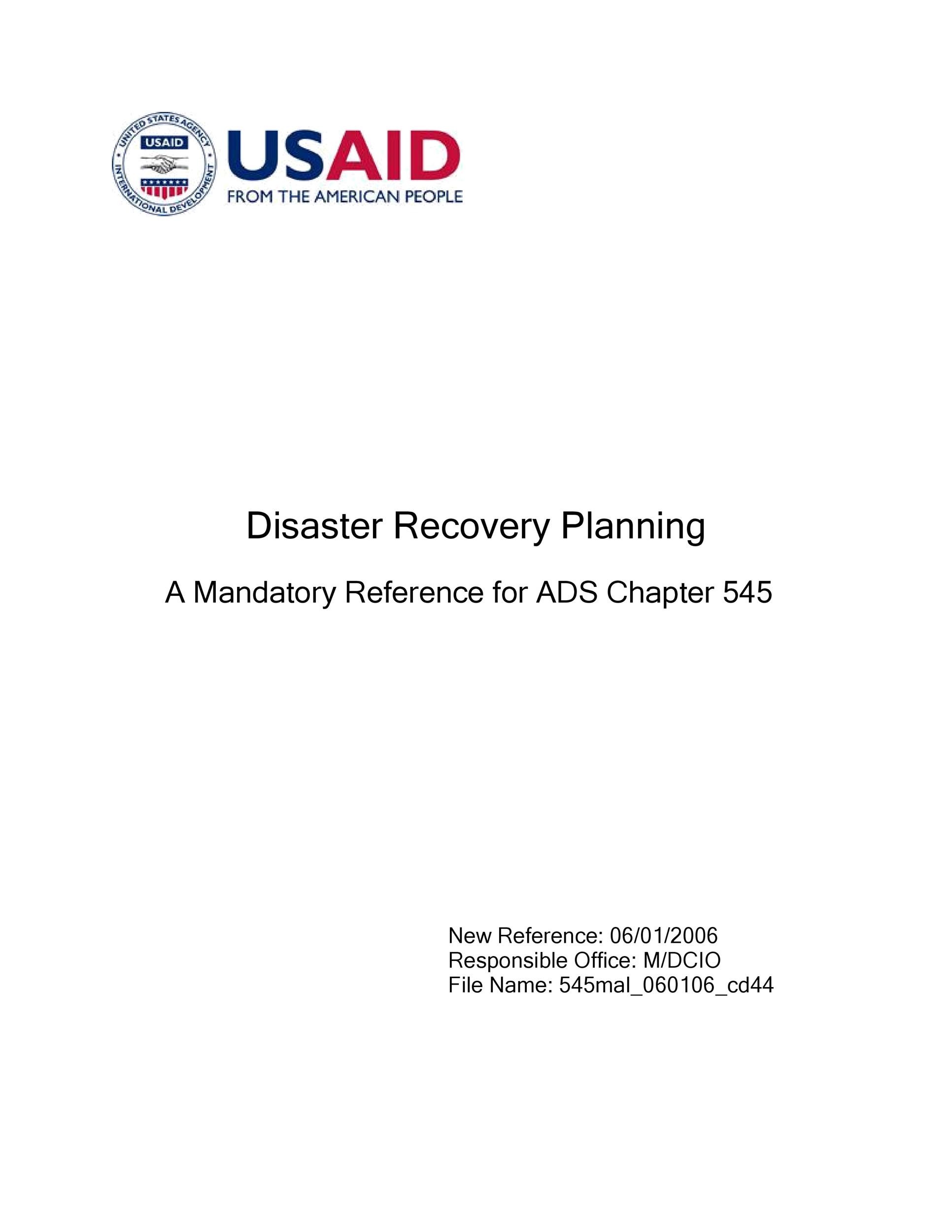 Free Disaster Recovery Plan Template 41