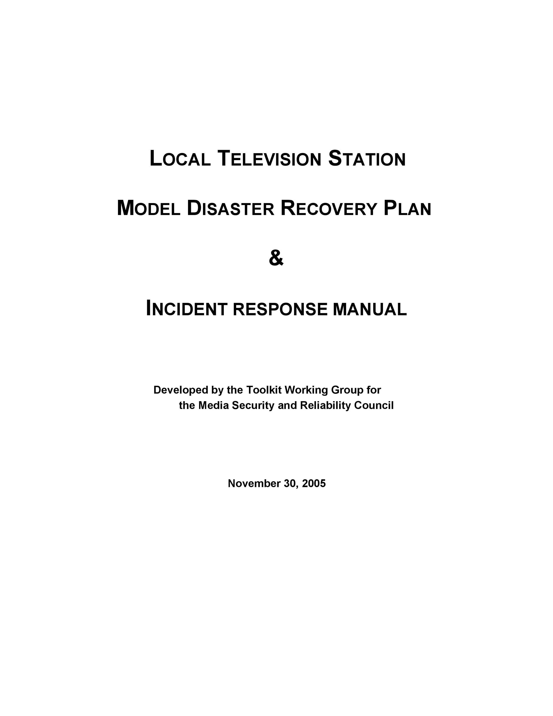 Free Disaster Recovery Plan Template 49