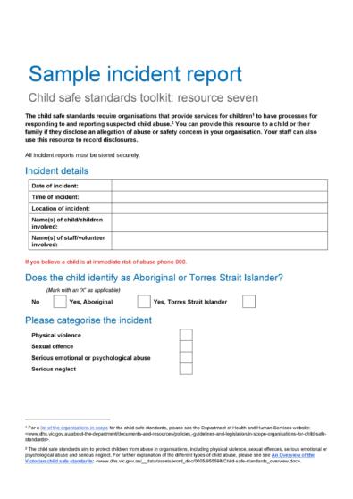 Free Incident Report Template 04