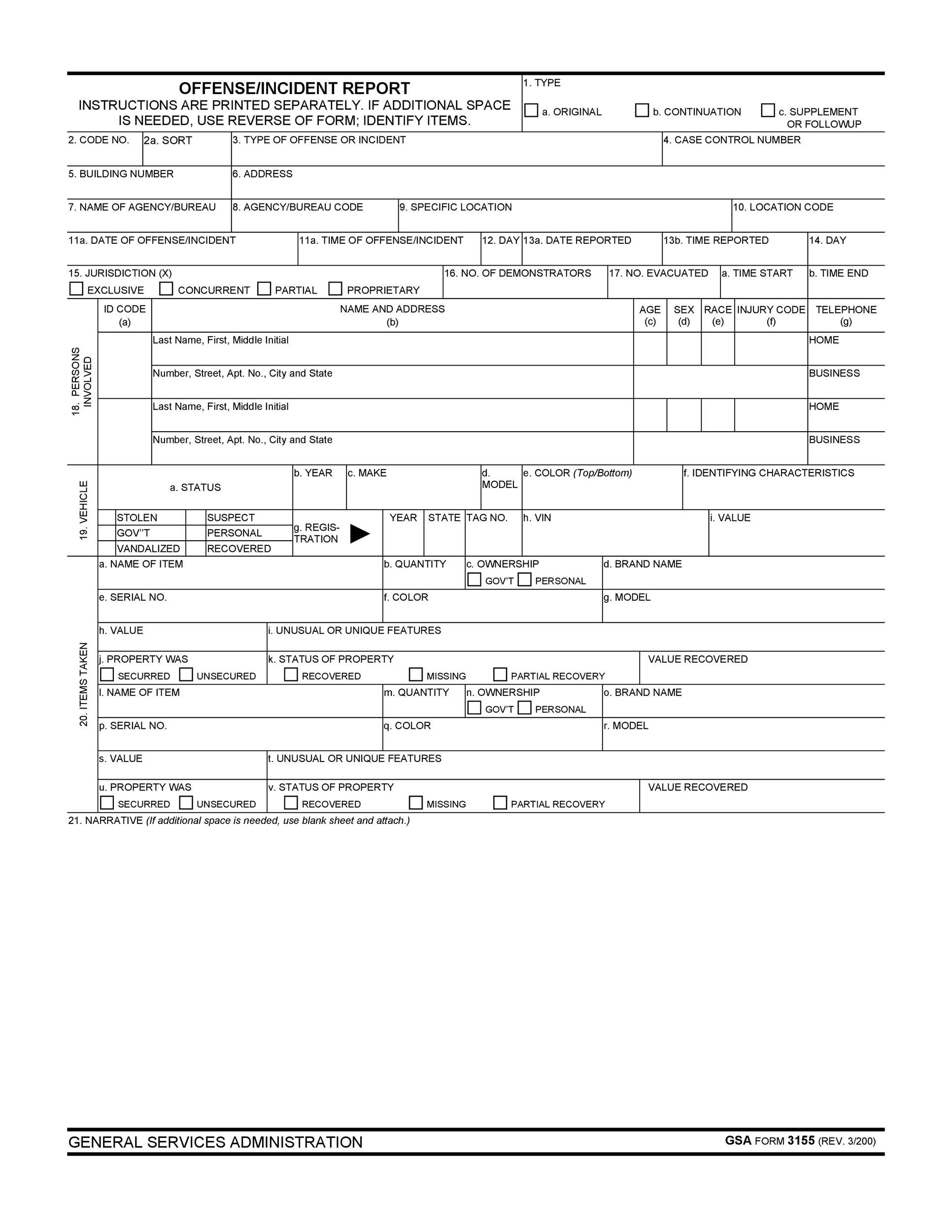 Free Incident Report Template 26
