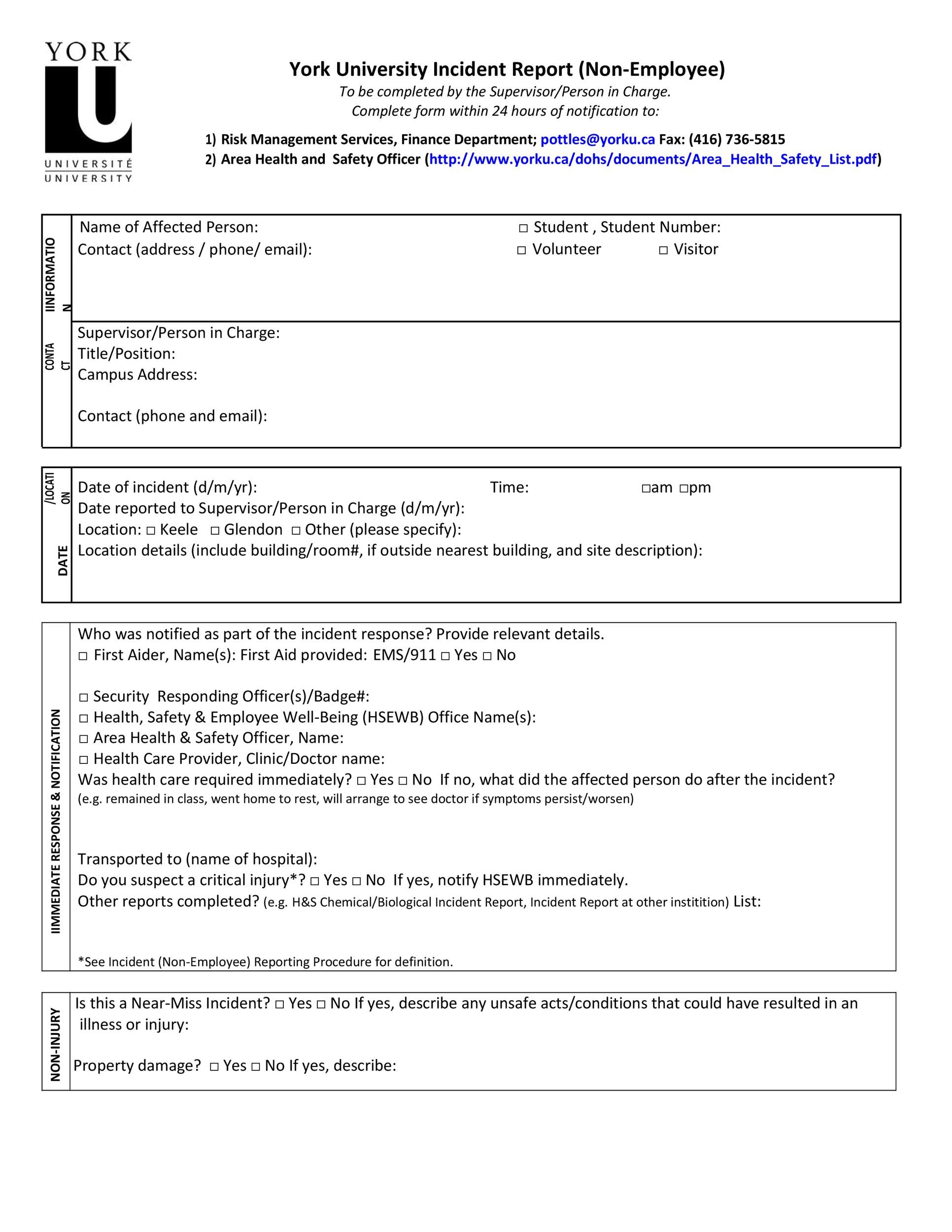 Free Incident Report Template 43