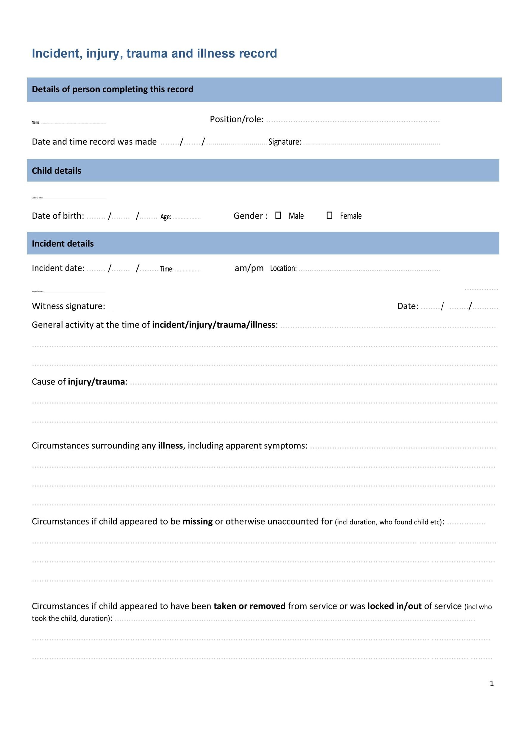 Free Incident Report Template 46
