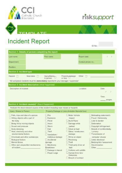 Incident Report Templates