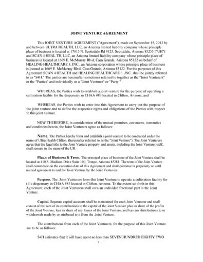 53 Simple Joint Venture Agreement Templates [PDF, DOC] ᐅ TemplateLab