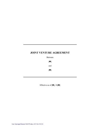 53 Simple Joint Venture Agreement Templates [PDF, DOC] ᐅ TemplateLab