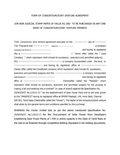 53 Simple Joint Venture Agreement Templates [PDF, DOC] ᐅ TemplateLab