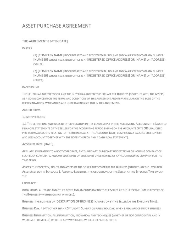 Raw Material Purchase Agreement Template