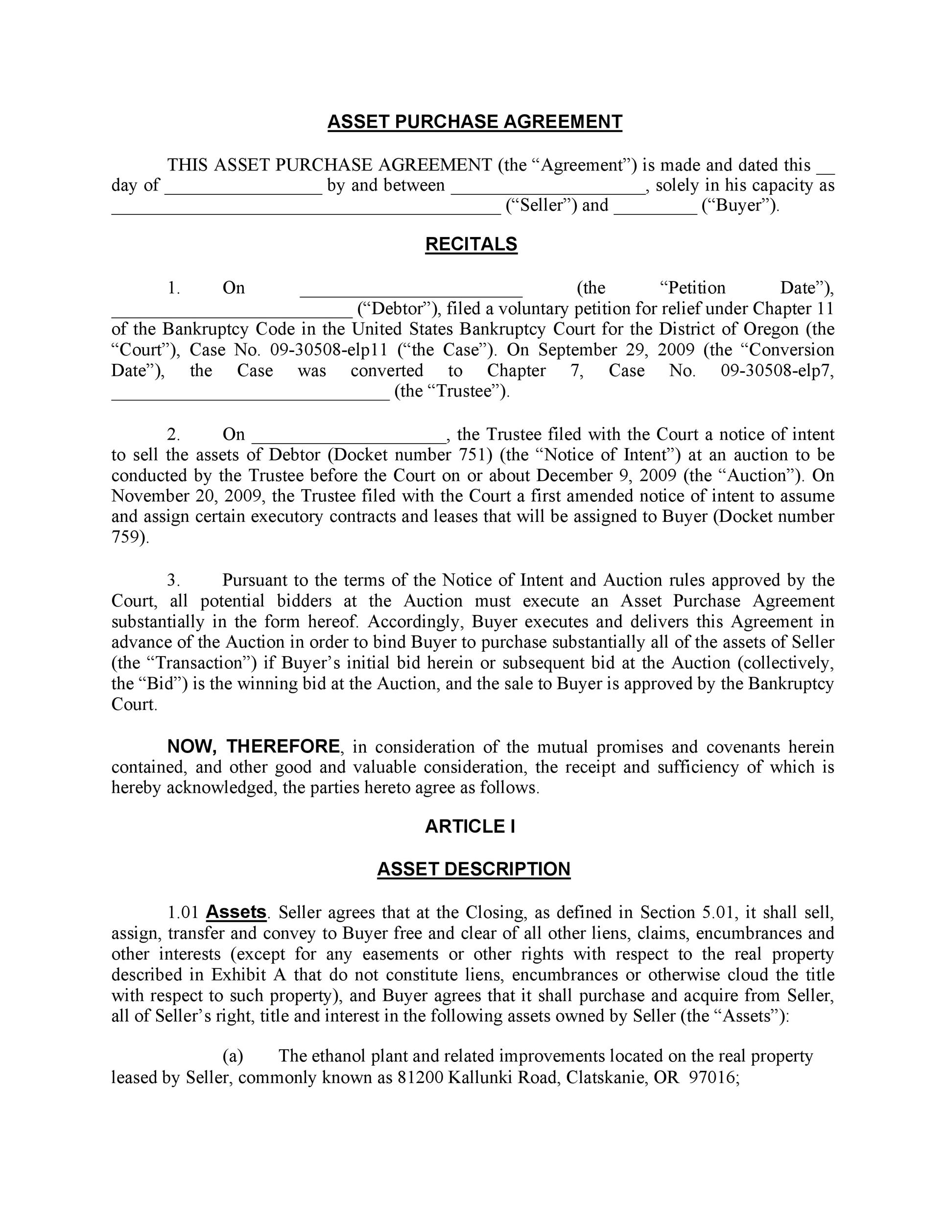 Free Purchase Agreement Template 31