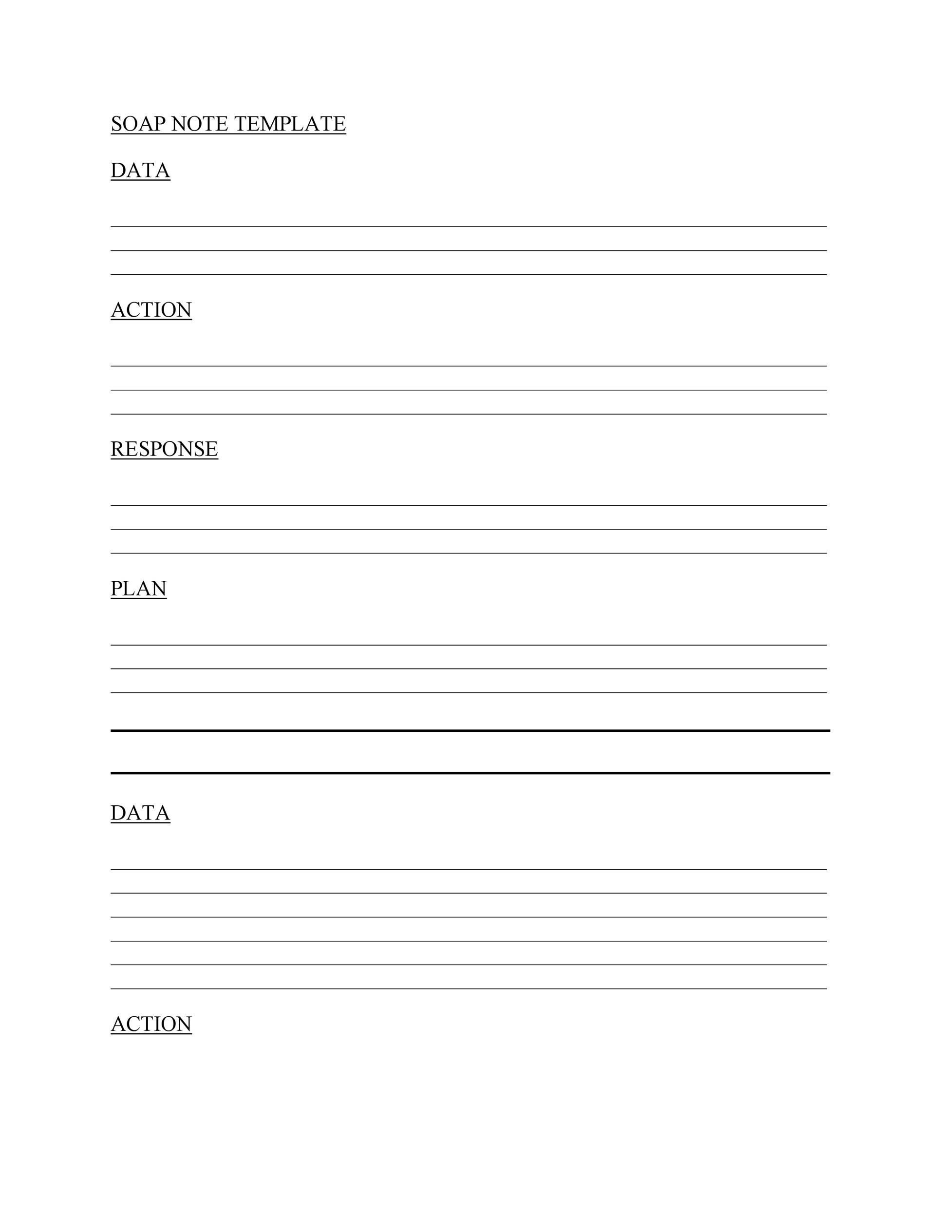 Free Soap Note Template 08
