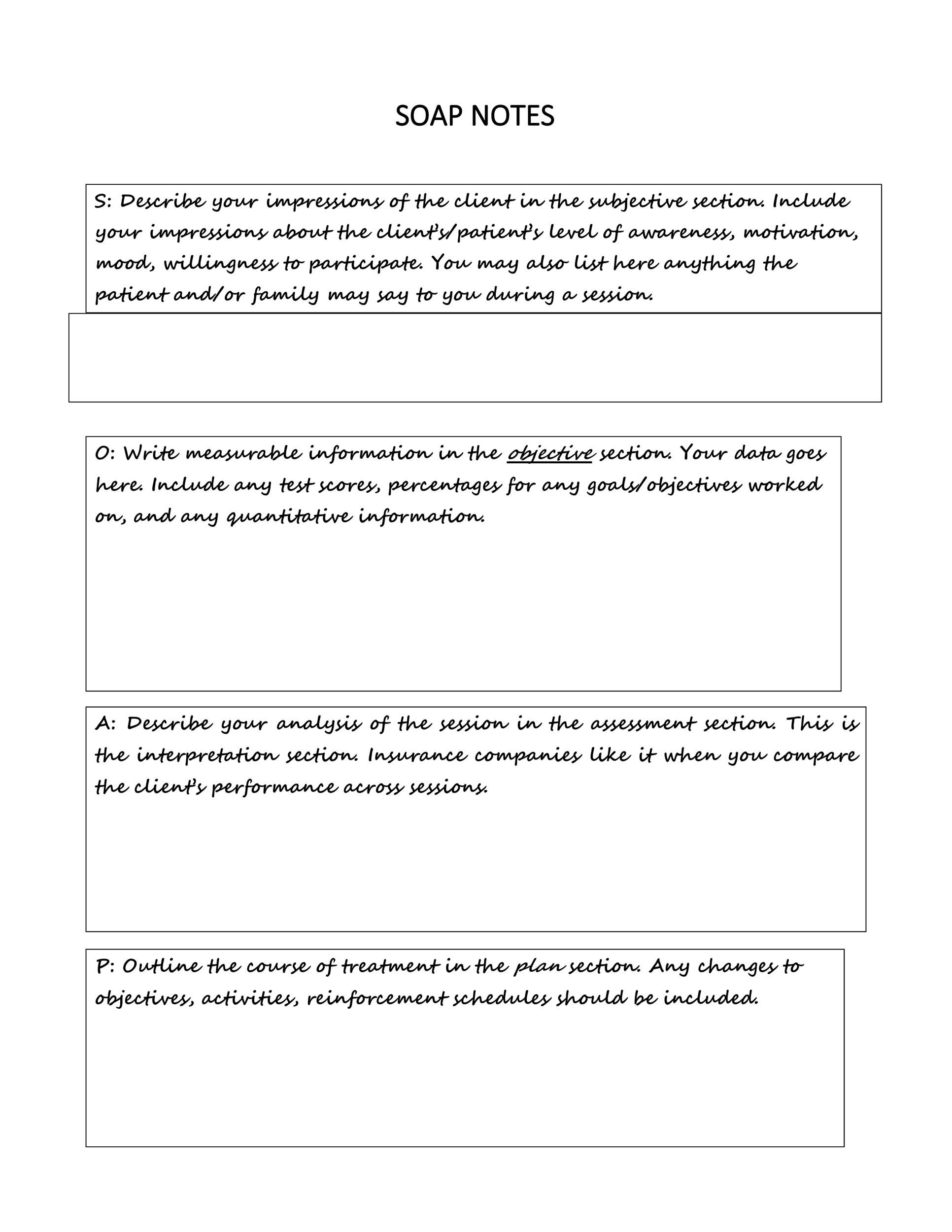 Free Soap Note Template 10
