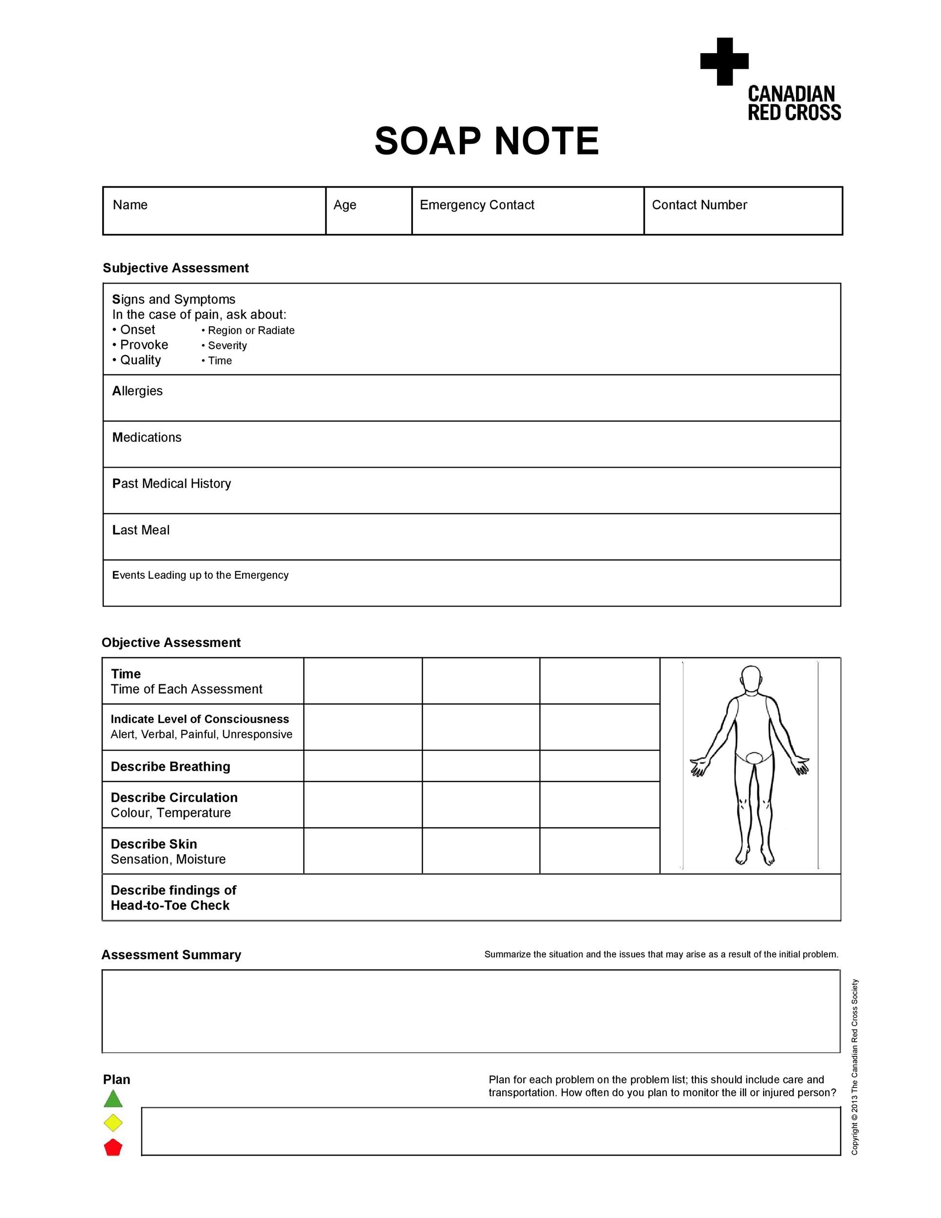 Free Soap Note Template 14