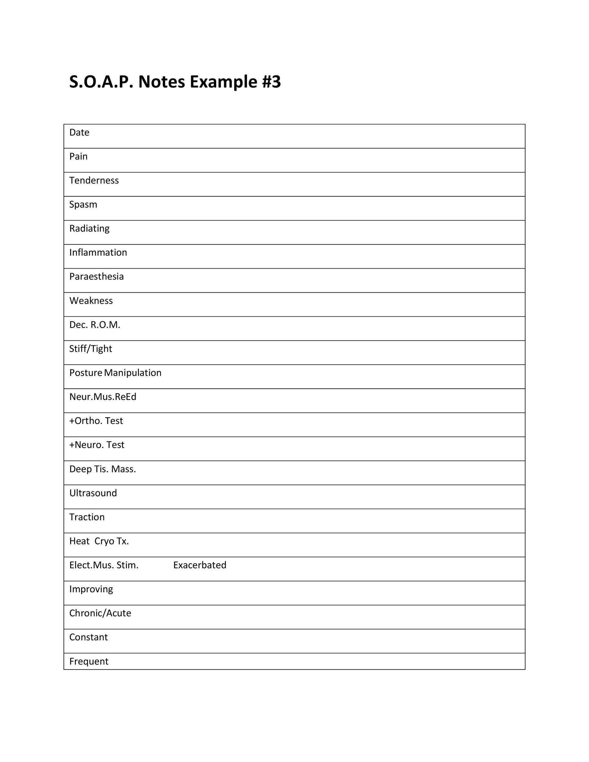 Free Soap Note Template 18