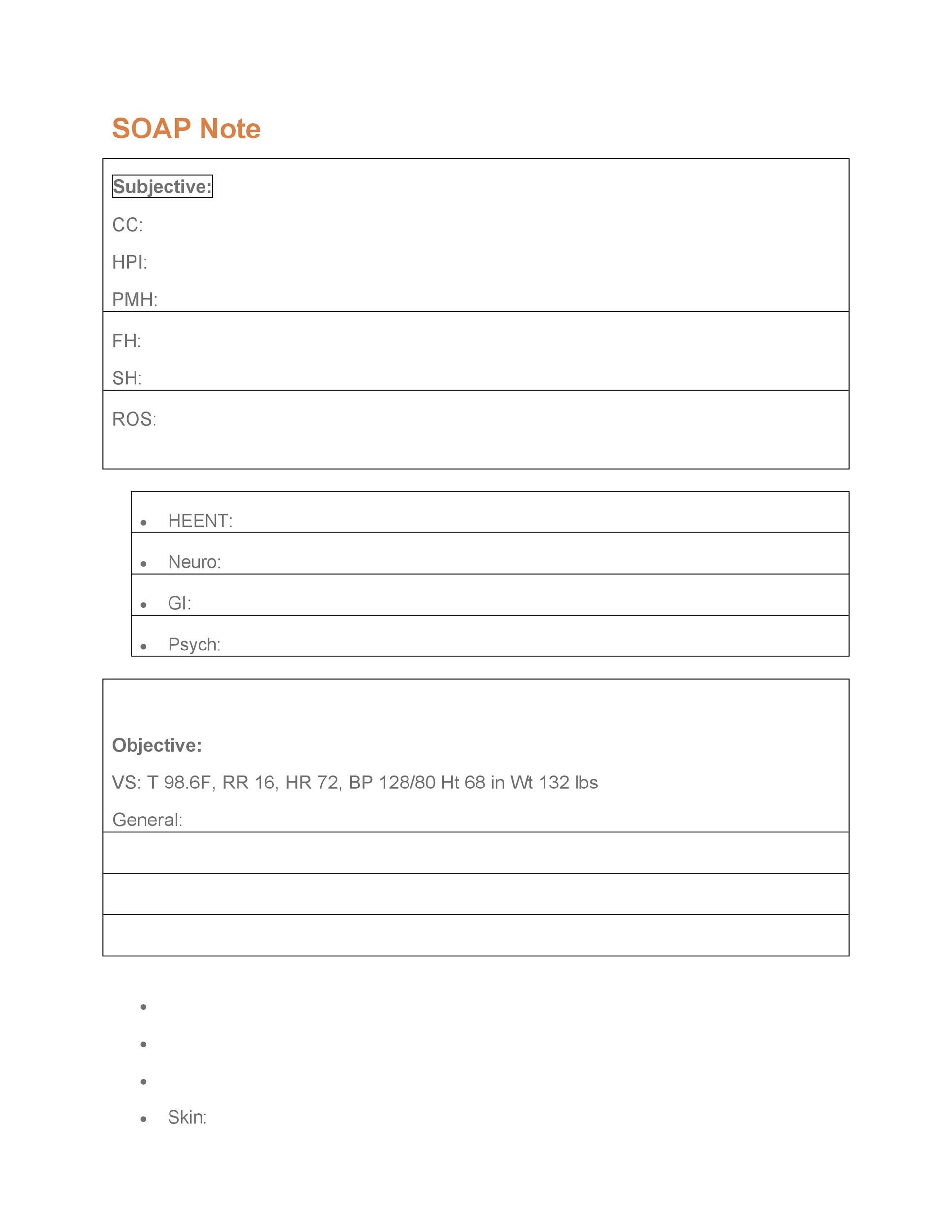 Free Soap Note Template 21