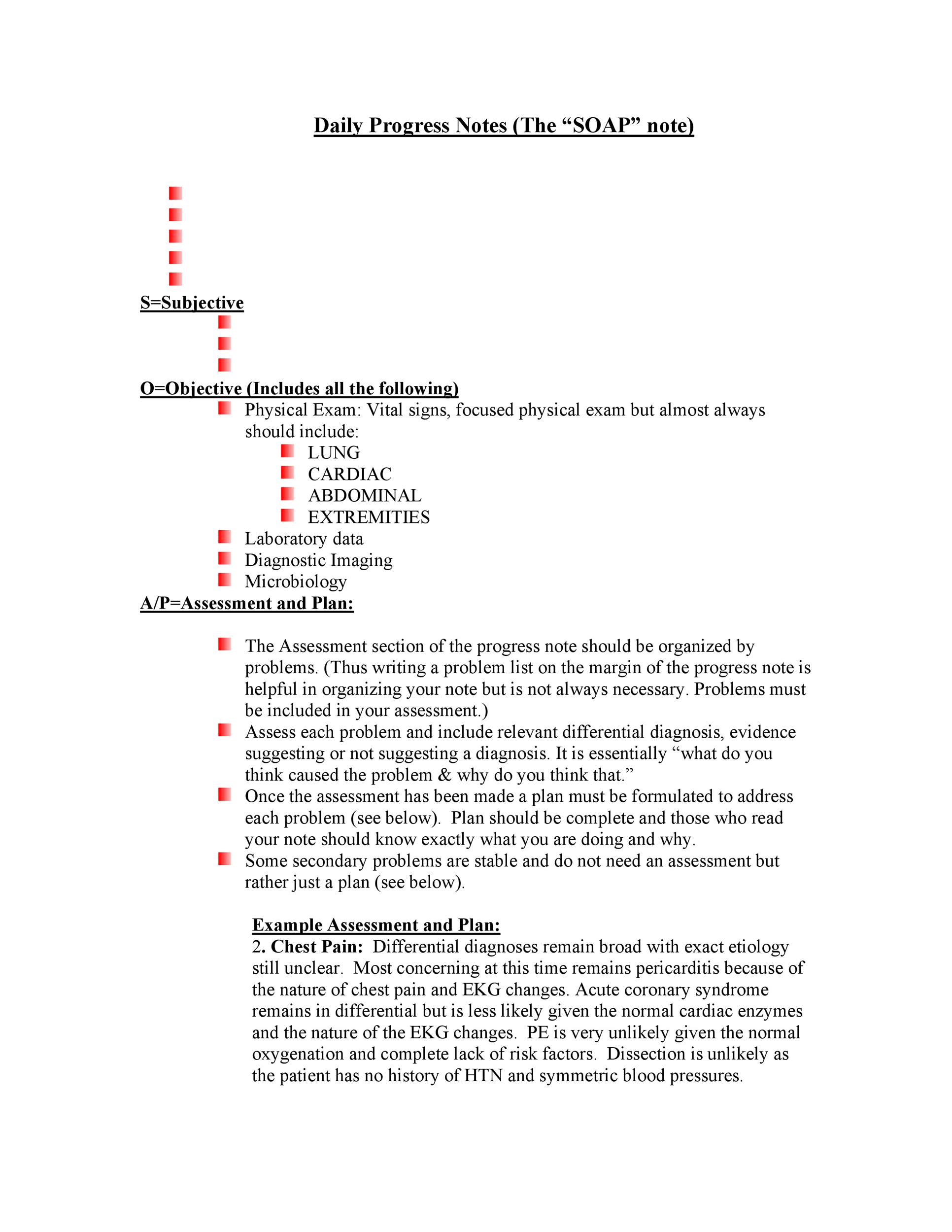 Printable Soap Note Template