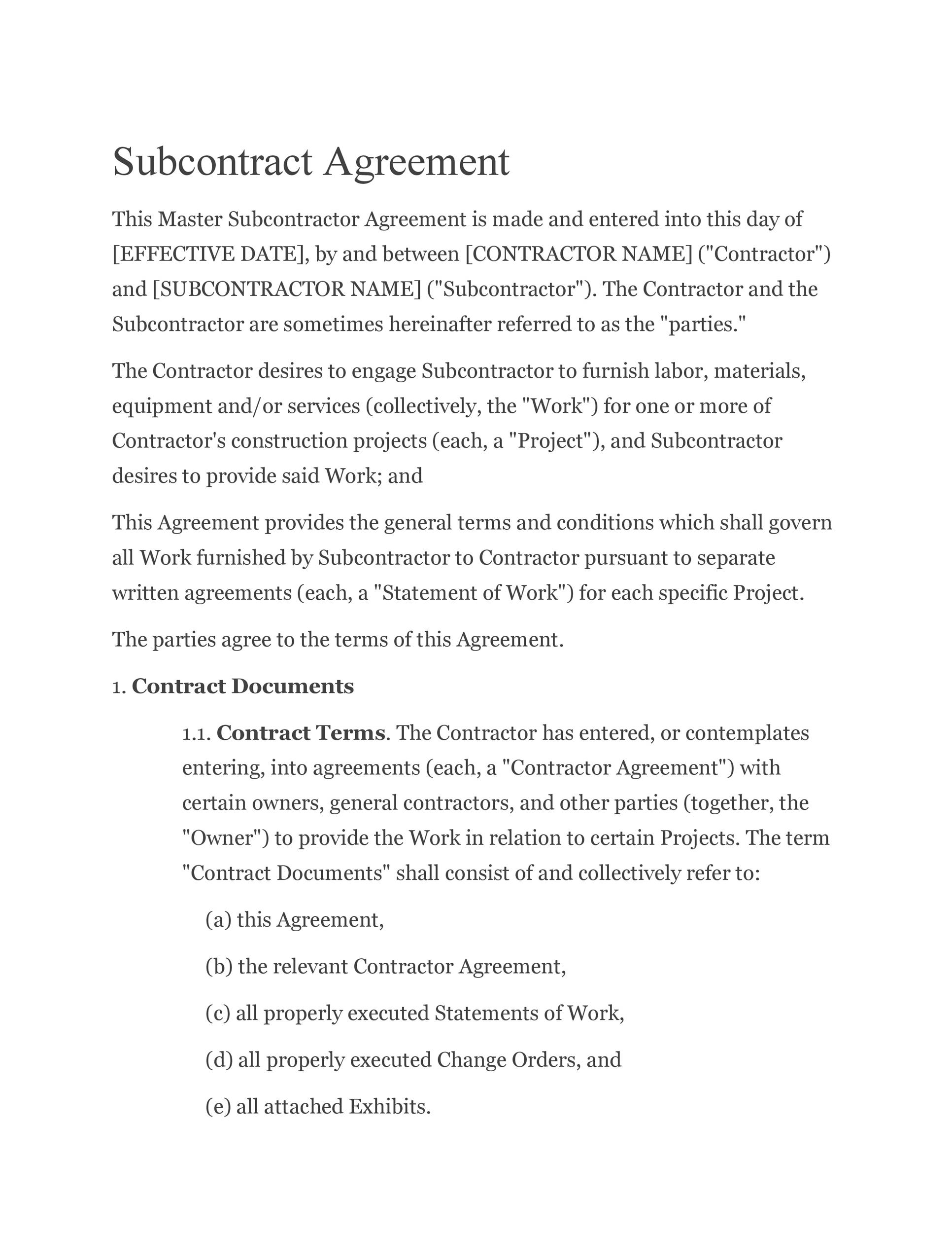 Free Subcontractor Agreement 13